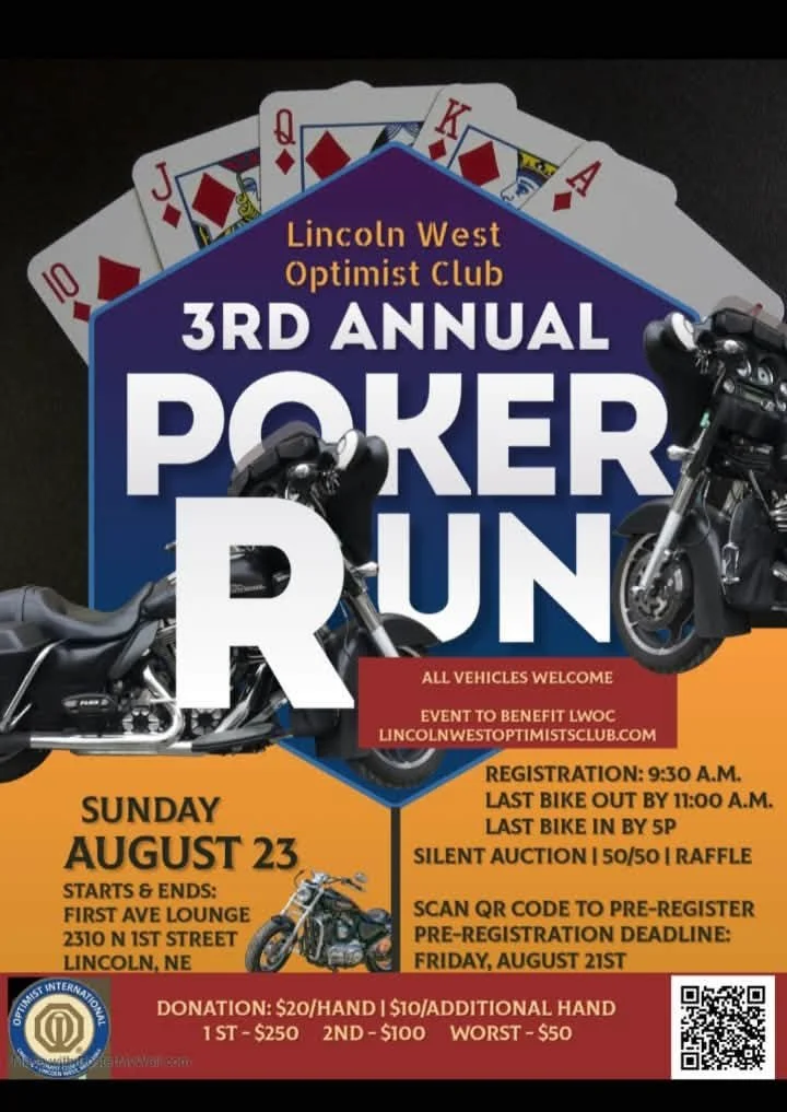 Lincoln West Optimist Club 3rd Annual Poker Run