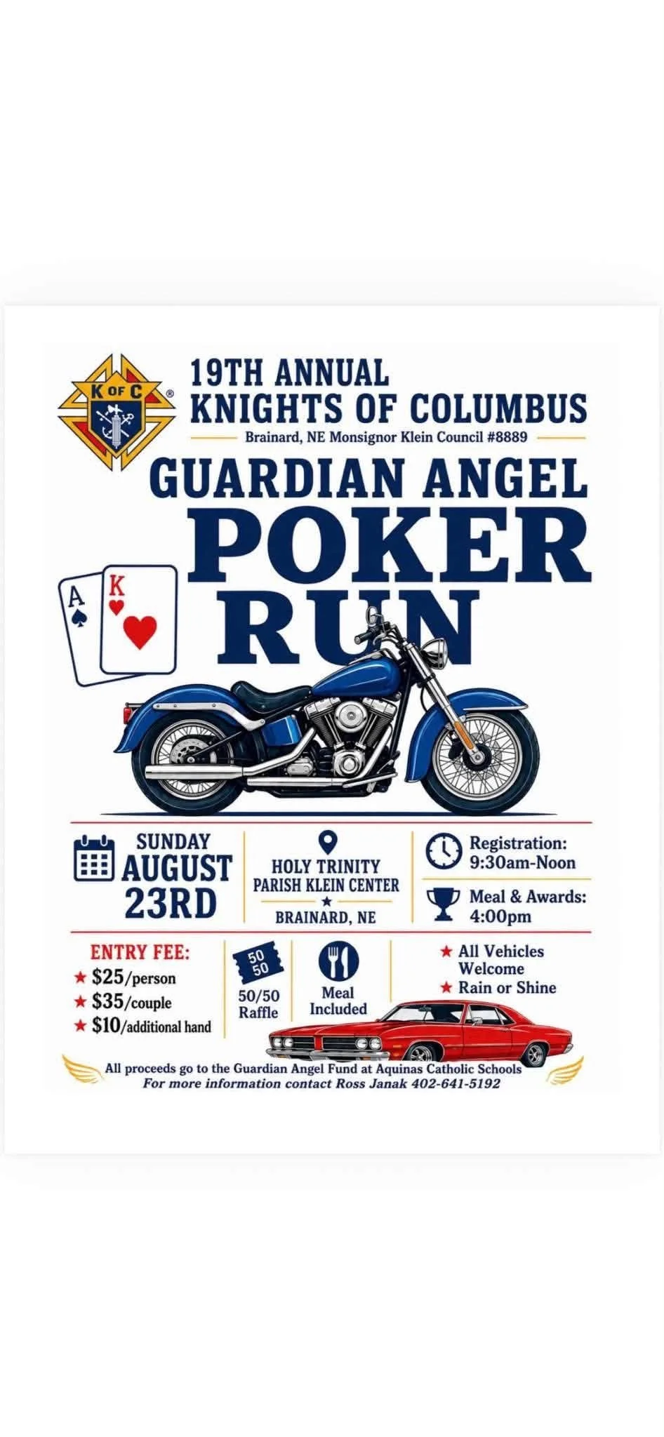 19th Annual Knights of Columbus Guardian Angel Poker Run