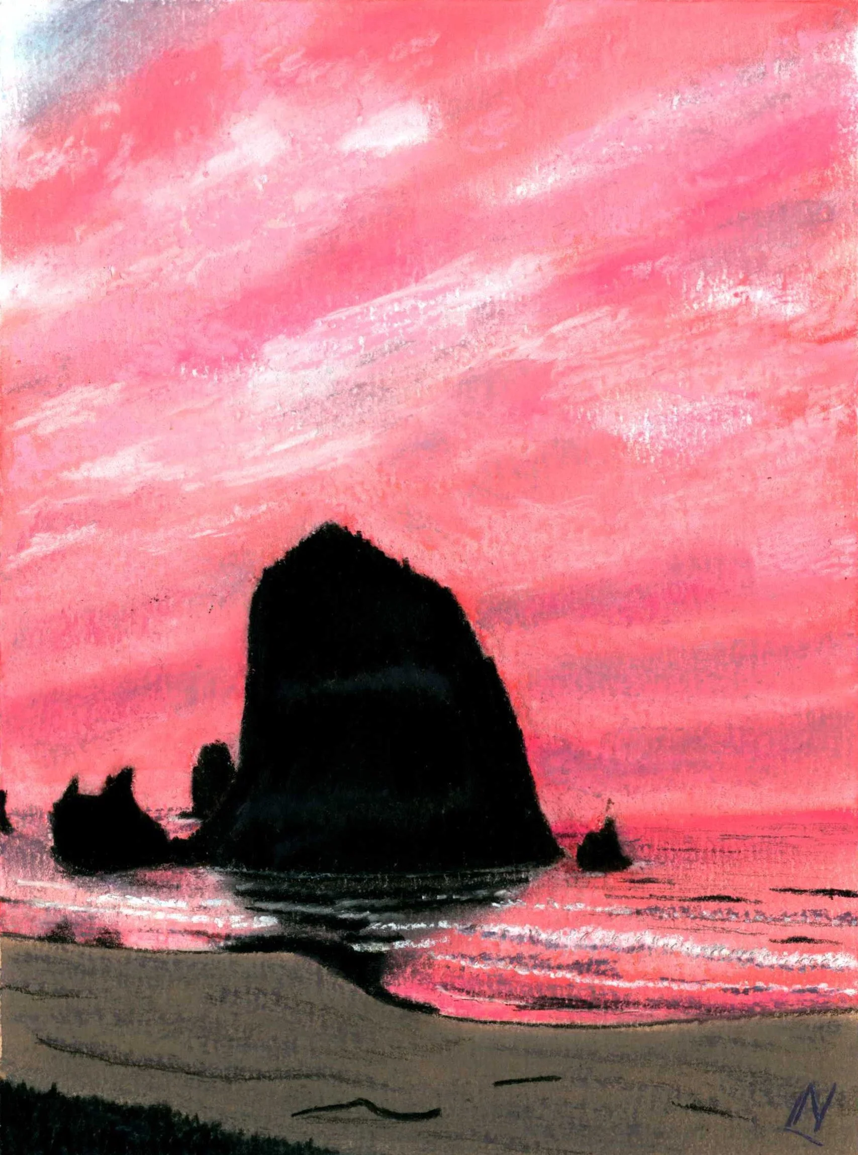 Haystack Rock Sunset