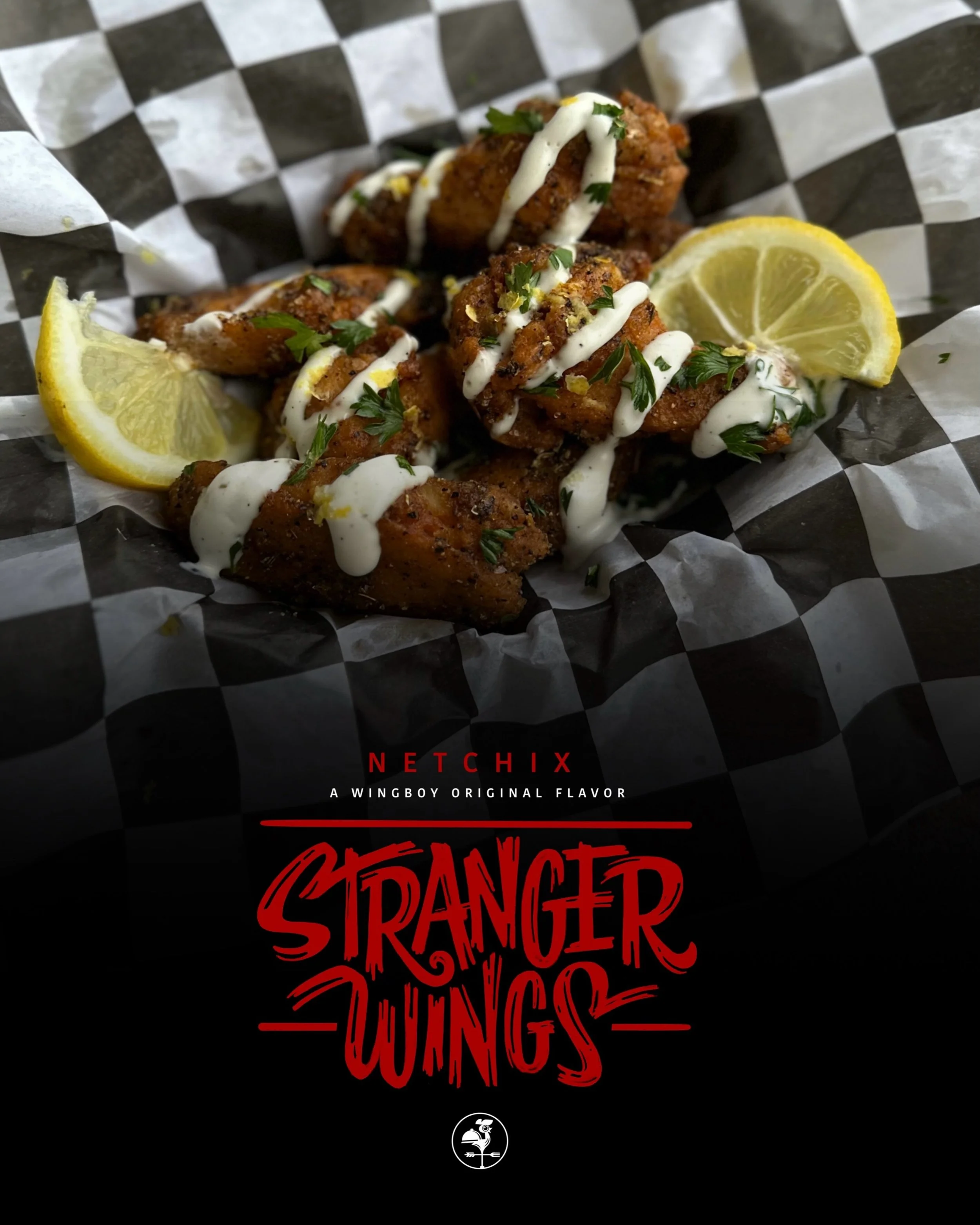 🚨 THIS WEEK&rsquo;S STRANGER WINGS 🚨
Introducing The Lemon Pecker Hot 🍋🐔🔥🥴

After a solid week of rain, we&rsquo;ve officially lost it. Cabin fever hit the test kitchen hard, the sauces got weird, and now we&rsquo;re out here naming wings like 