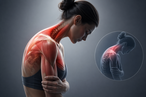 Therapeutische Behandlung im Bereich Nacken und Schulter