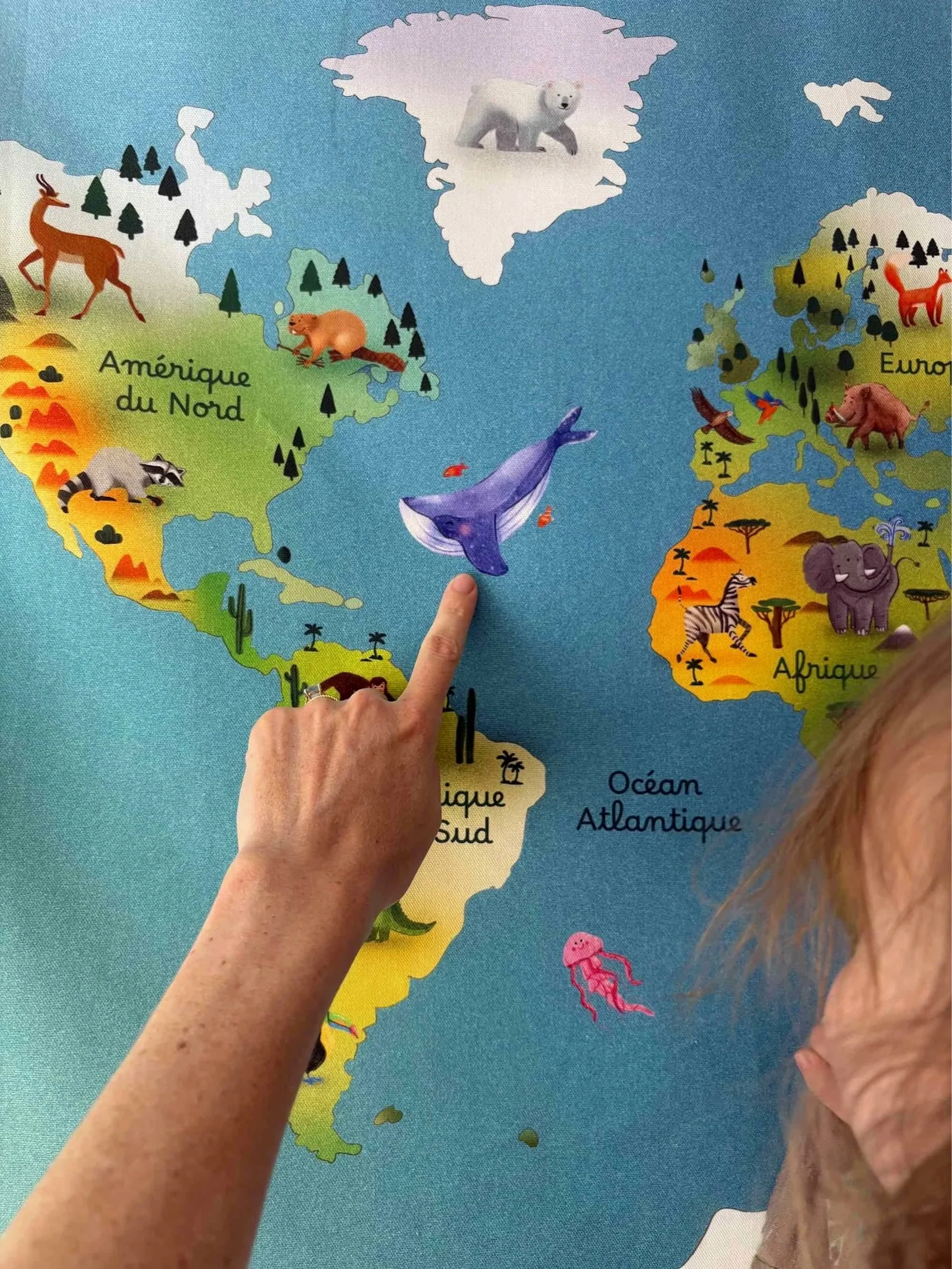 Carte du monde illustrée enfant