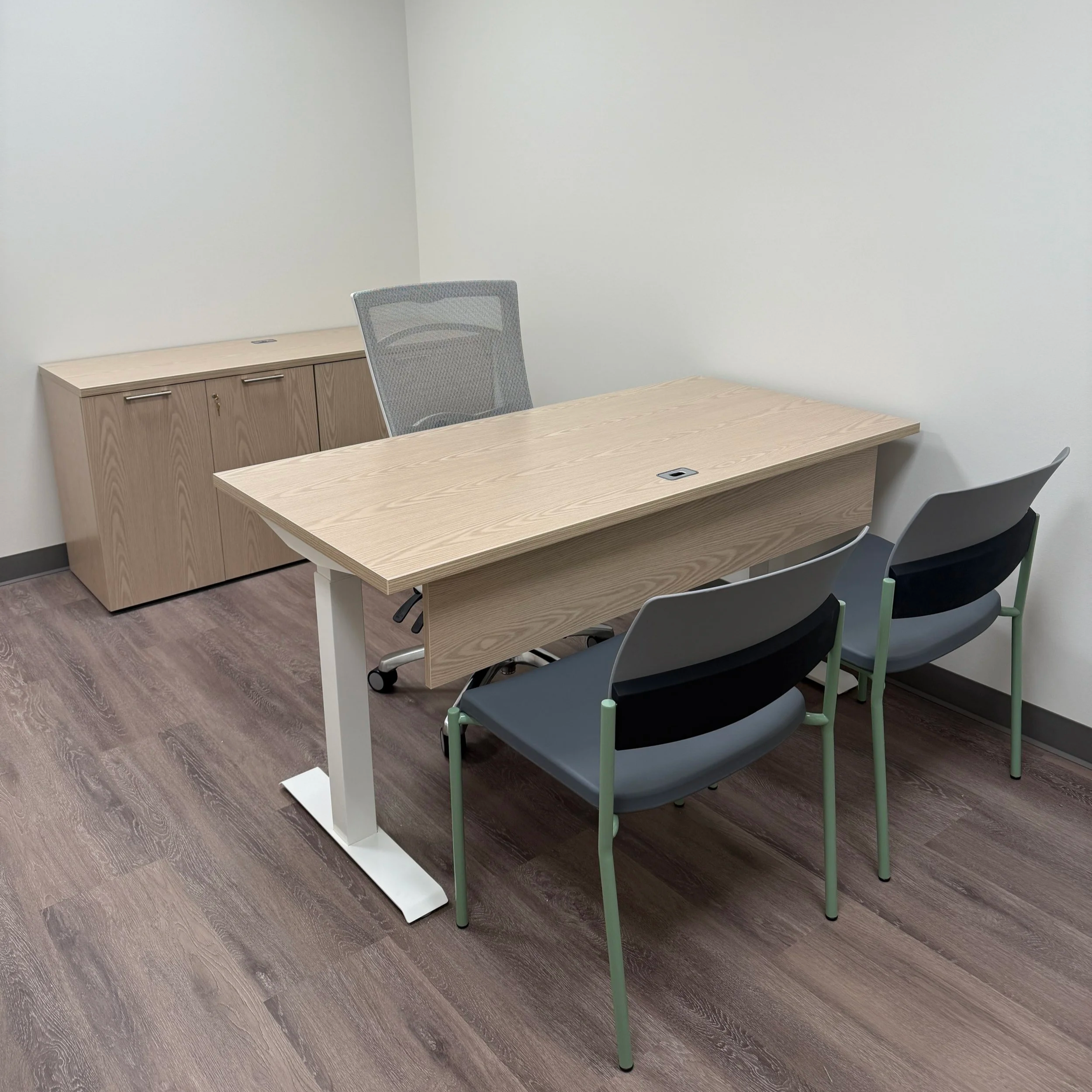 Sit-Stand Desk and Storage