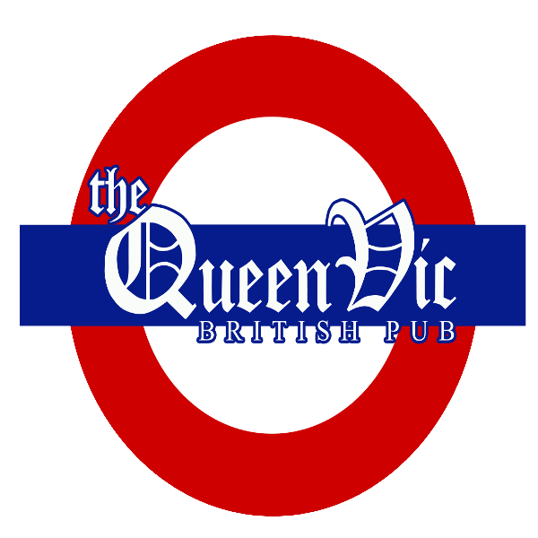 The Queen Vic logo, featured for catering at WE RESCUE 26!