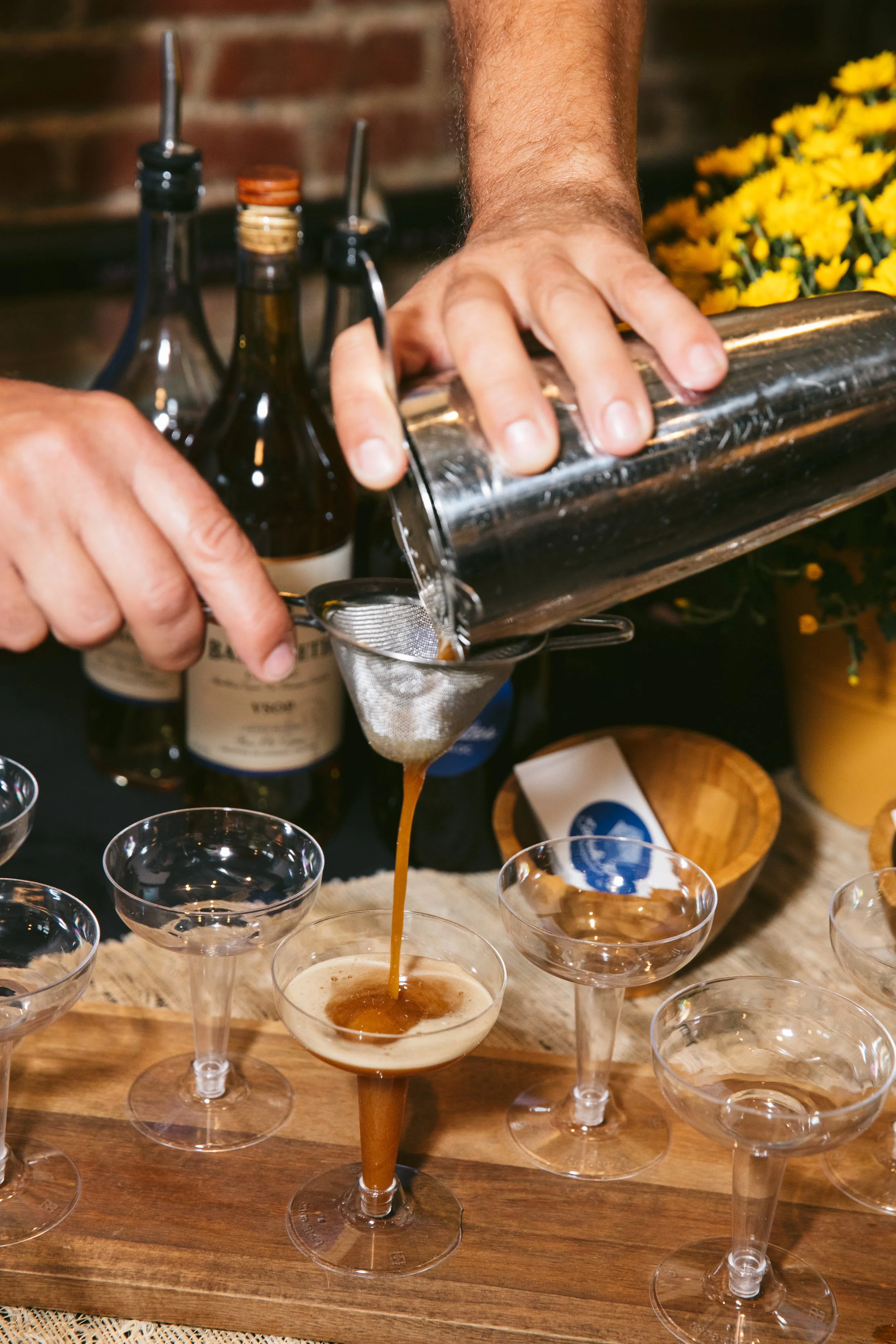 Steak Frites restaurant in Washington, DC, preparing espresso martinis