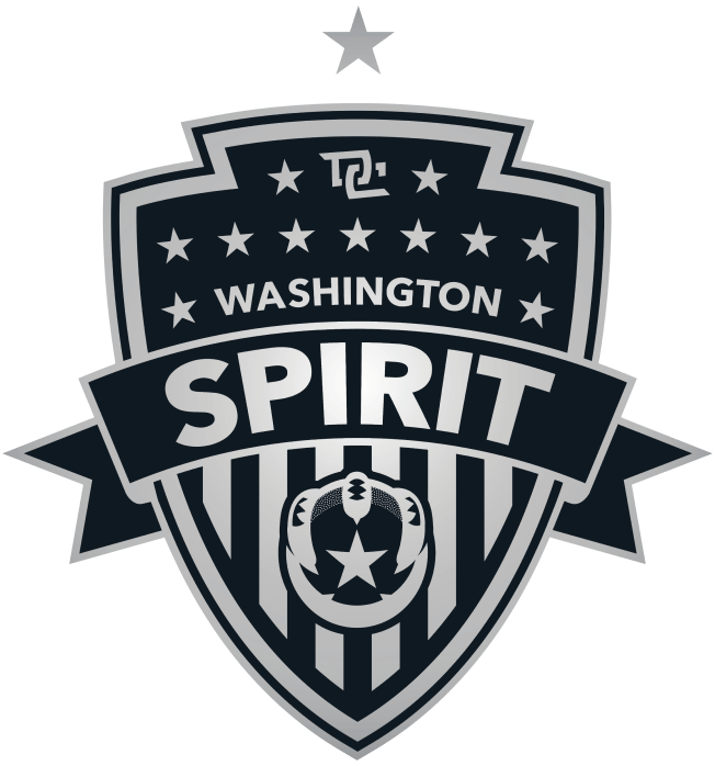 Logo of the Washington Spirit soccer team, featured in the silent auction at WE RESCUE 26!