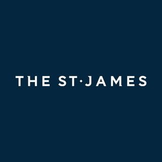 Logo of The St. James, a luxury sports complex featured in the silent auction at WE RESCUE 26!