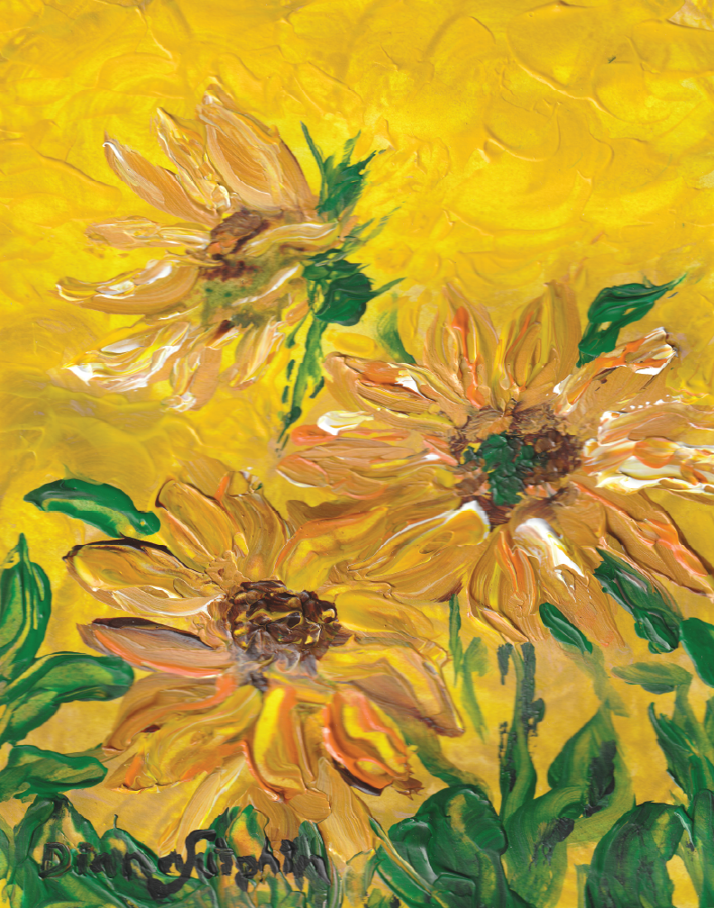 Windblown Sunflower