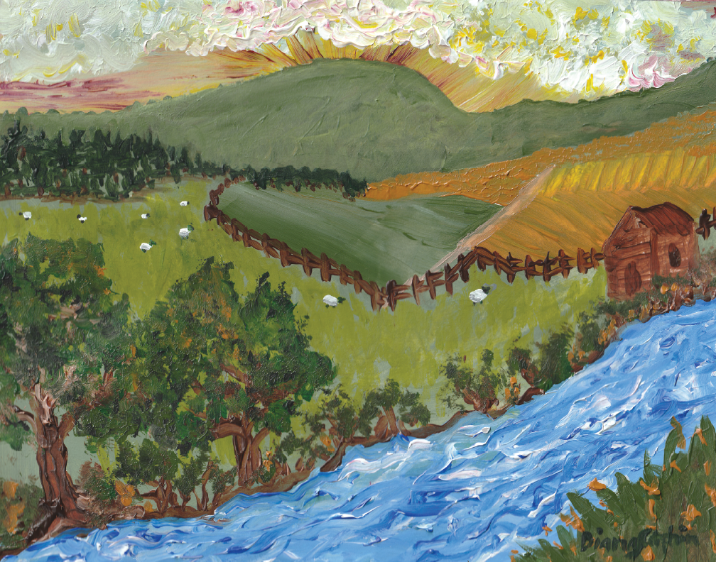 Farmland Beside Buffalo Mountain