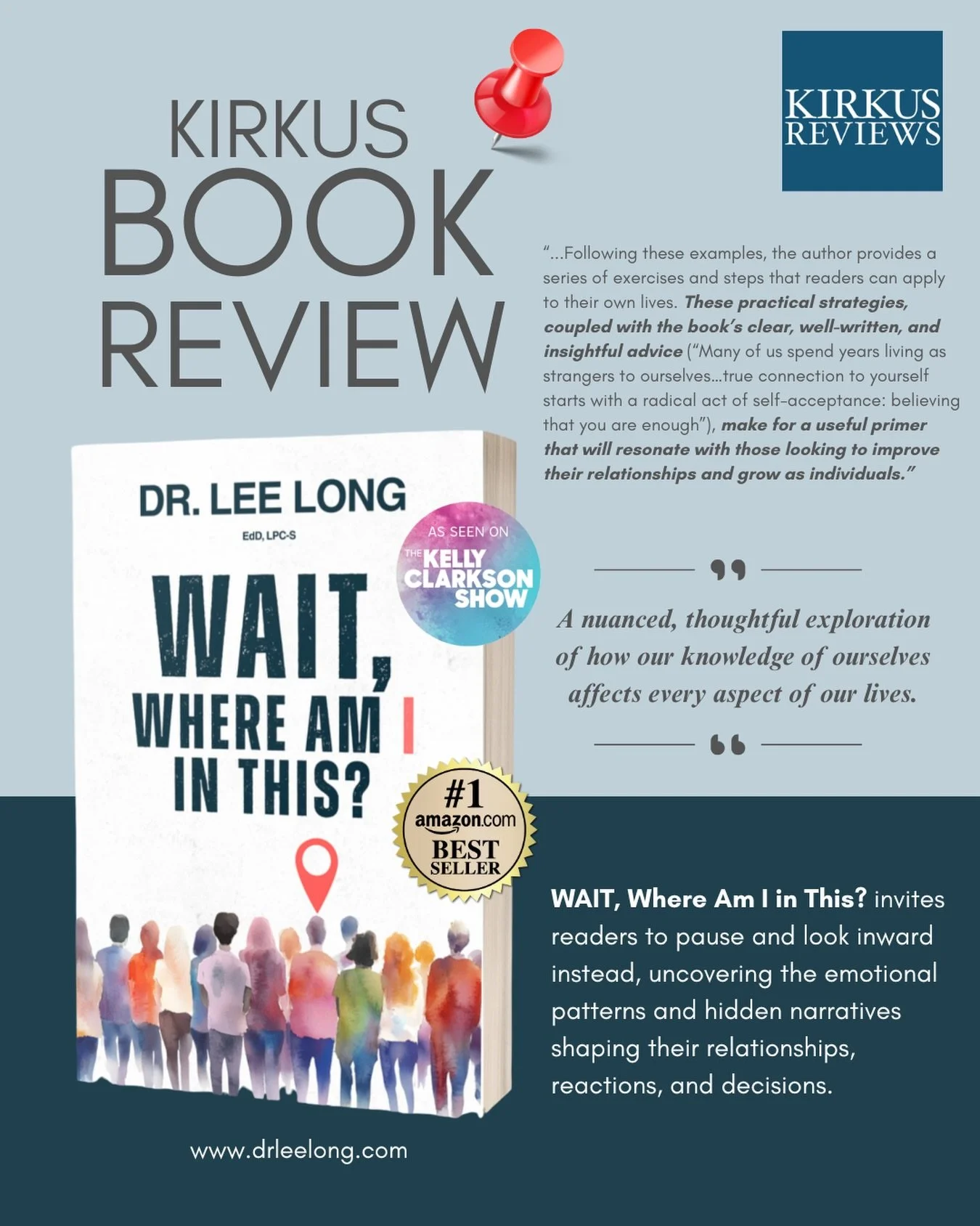 Honored to receive this review from Kirkus Reviews for WAIT, Where Am I in This?

One of the things I hoped most for with this book was that readers would feel seen&hellip;and equipped with practical tools to better understand themselves, their relat