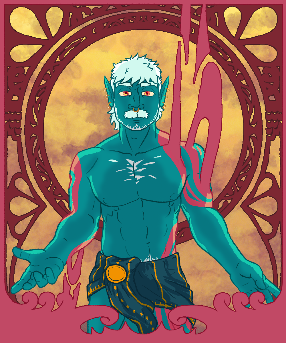 Dungeons and Dragons Character Inspired by Alphonse Mucha