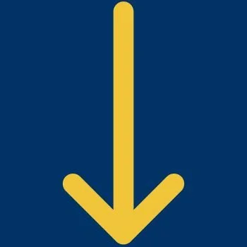 Yellow downward arrow on a dark blue background
