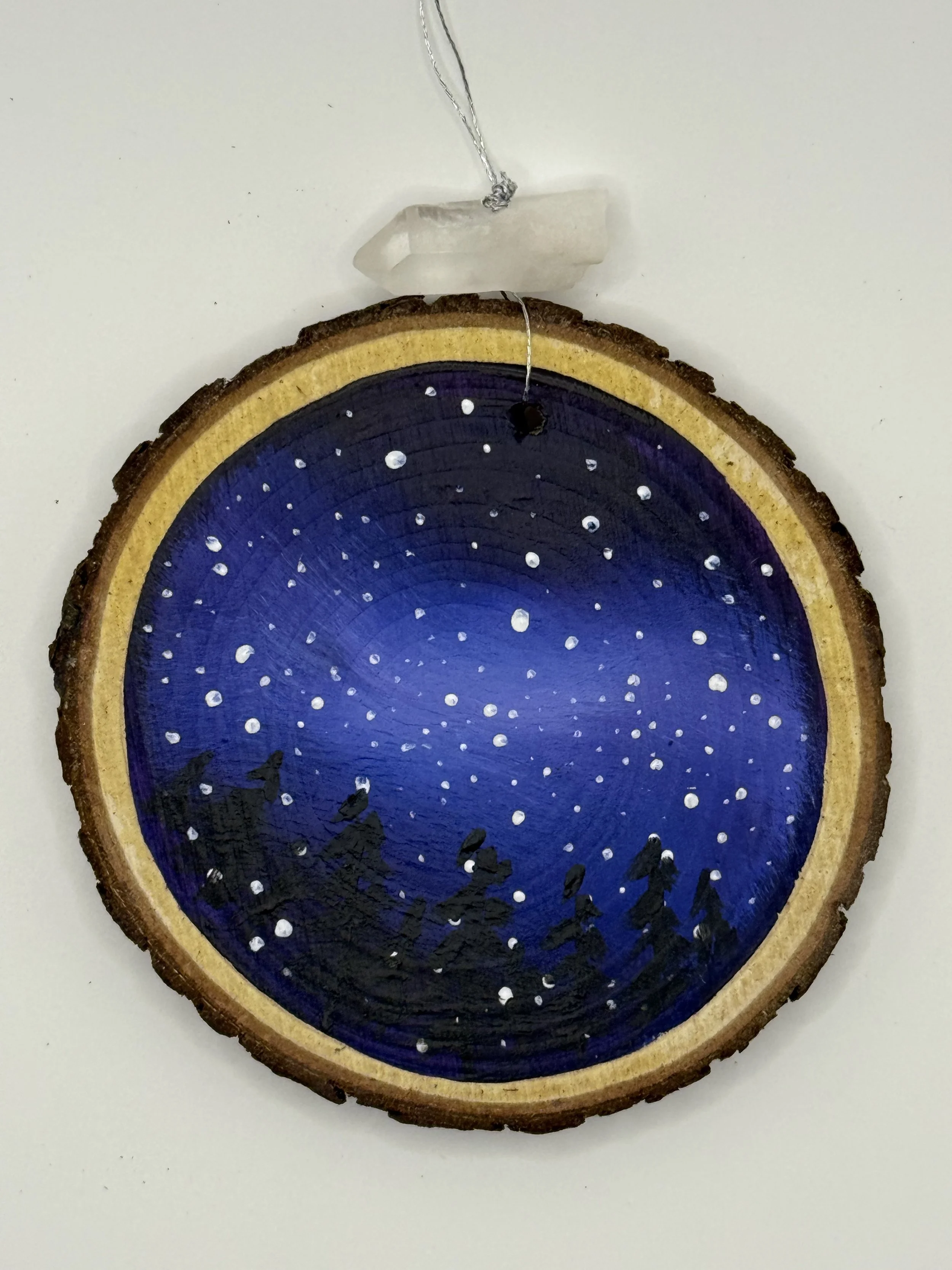 MILKY WAY IN VIOLET #2 / Acrylic Wood Ornament / 3x3" / Commissions+Recreations: $15