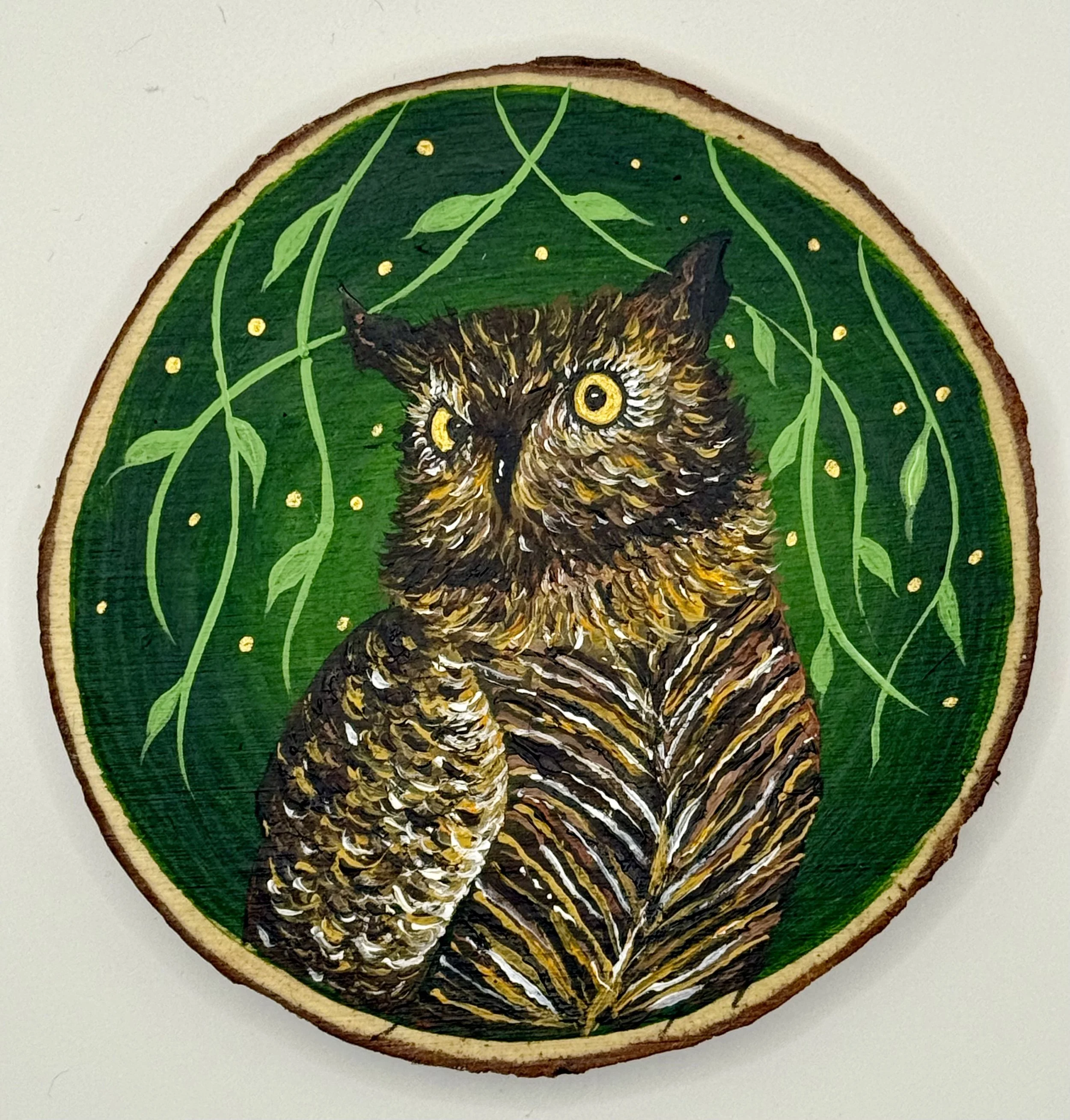 Horned Owl
Acrylic on Wood
4 inches
Recreations: $75
Commissions (4-6 inches): $75-$100