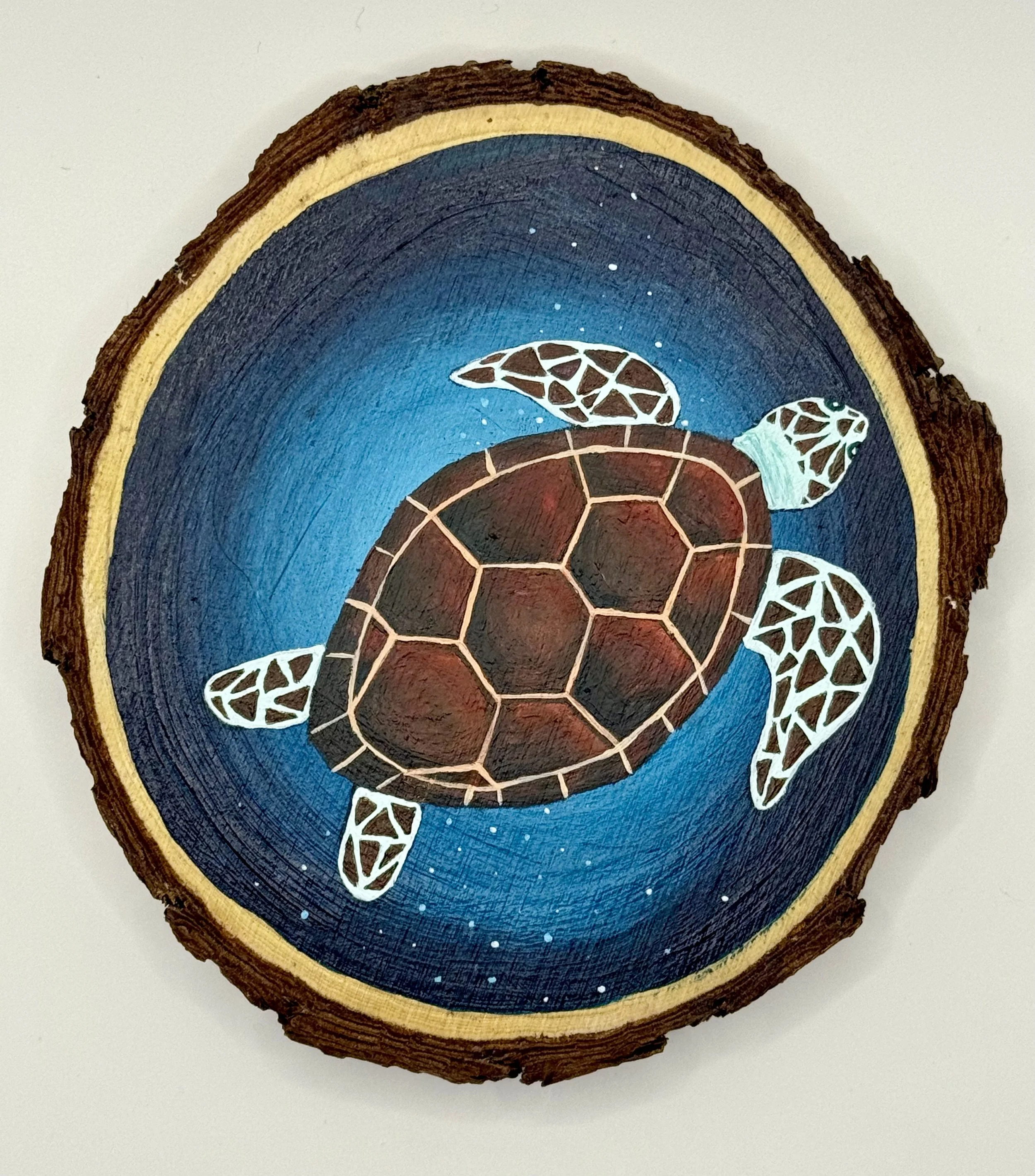 THE PATIENT TURTLE / Acrylic on Wood / 6x5" / Commissions+Recreations (4-6"): $75-$100 (w/ display easel)