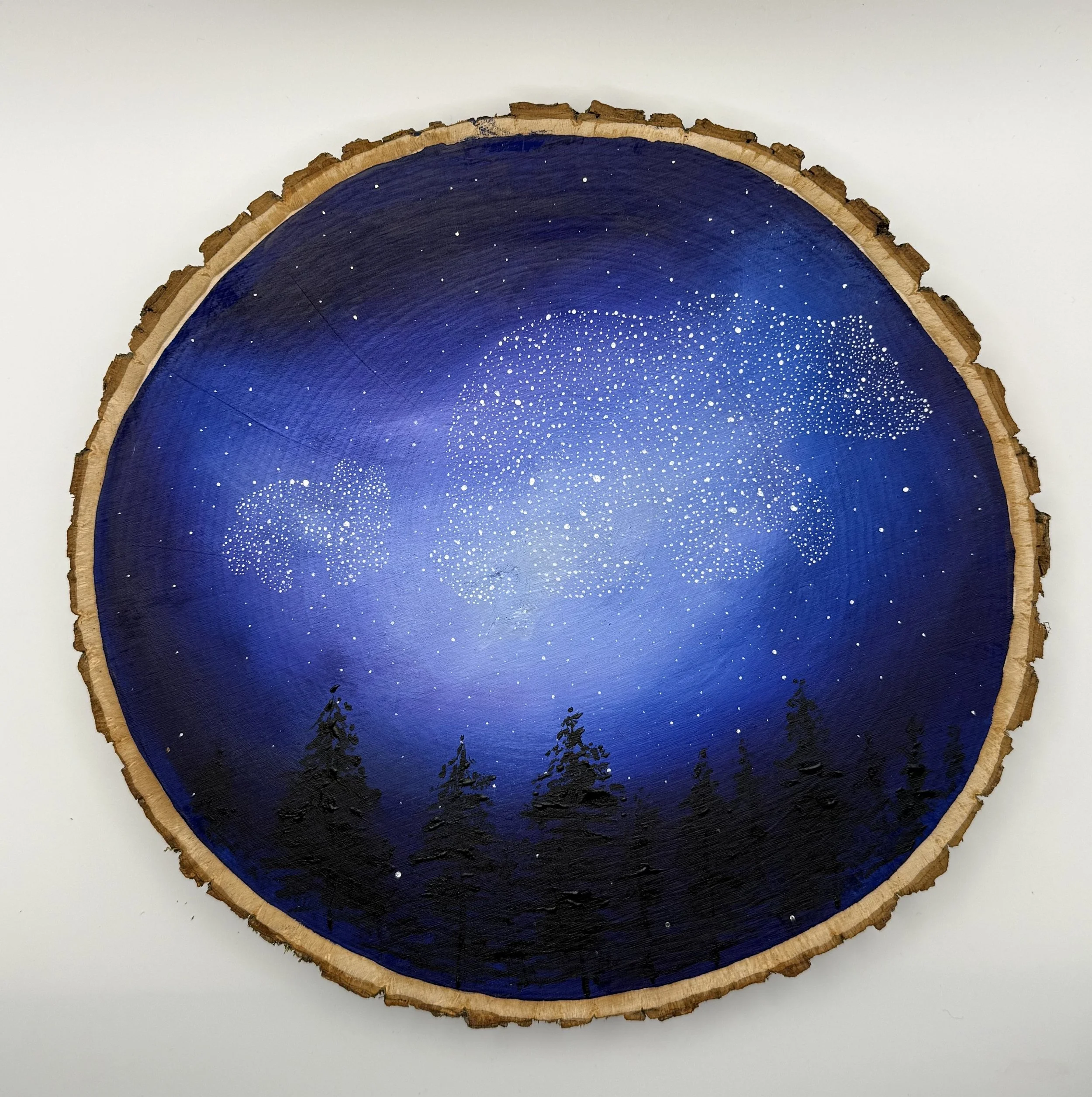 WANDERING URSA MAJOR AND URSA MINOR / Acrylic on Wood / 12x12" / $225 / Coming Soon to Milton Artists' Guild in Milton, VT