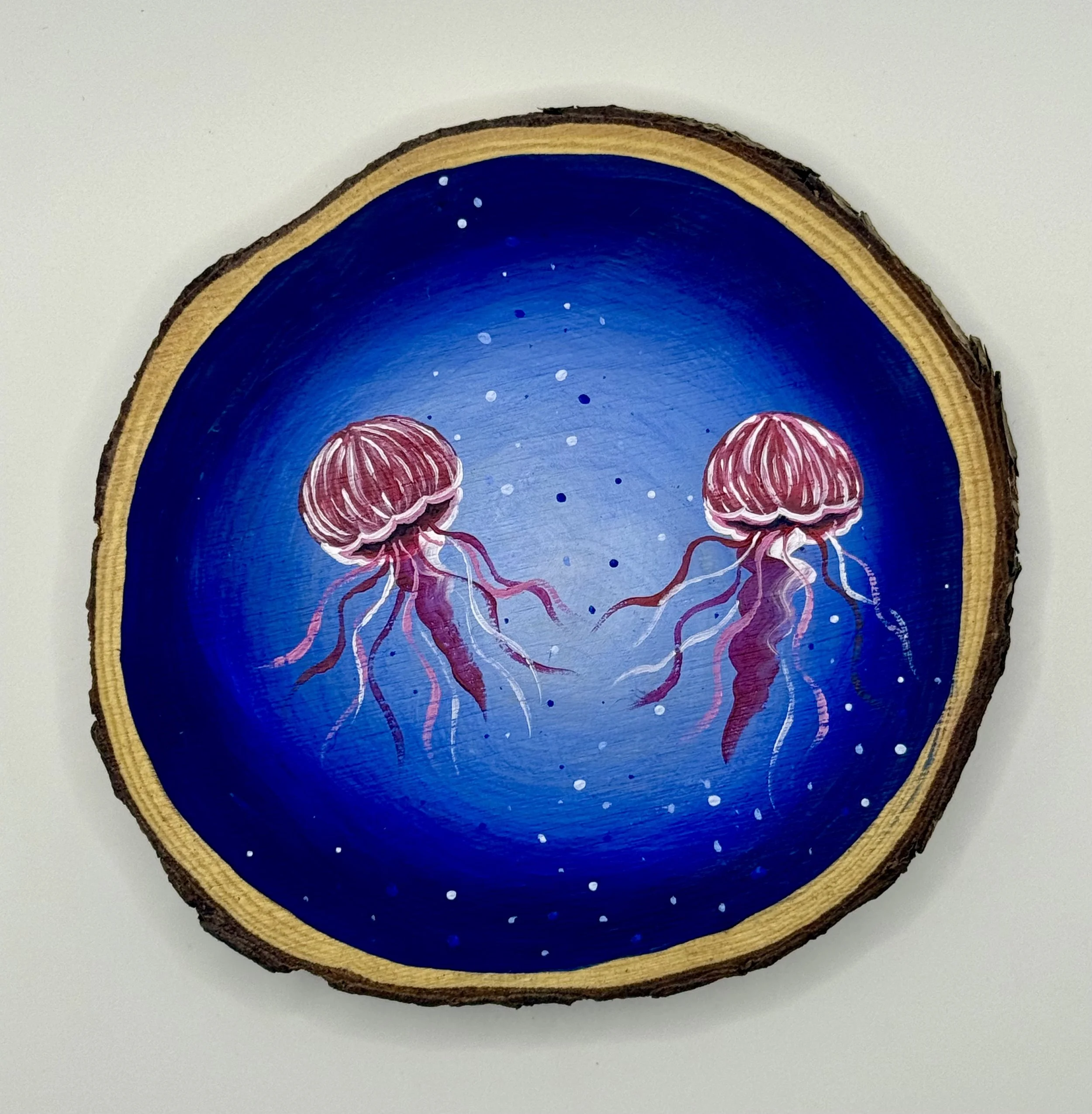 JELLYFISH / Acrylic on Wood / 5x5" / $70 / Available at Milton Artists' Guild in Milton, VT