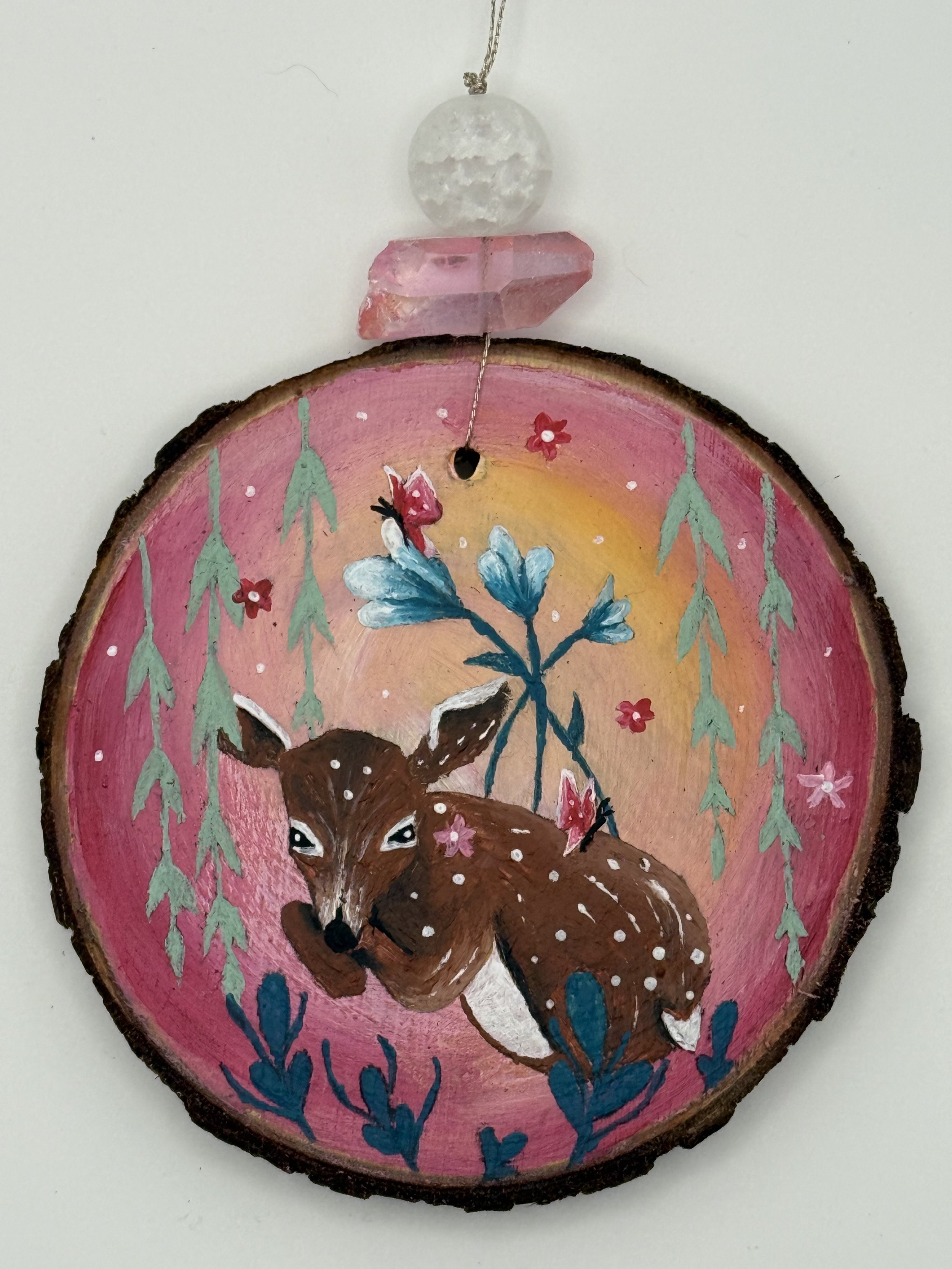Fawn and Willow Ornament No. 1
Acrylic on Wood
3 inches
Available for Sale at Practical Magick, Essex Junction VT
Commissions/Recreations: $55