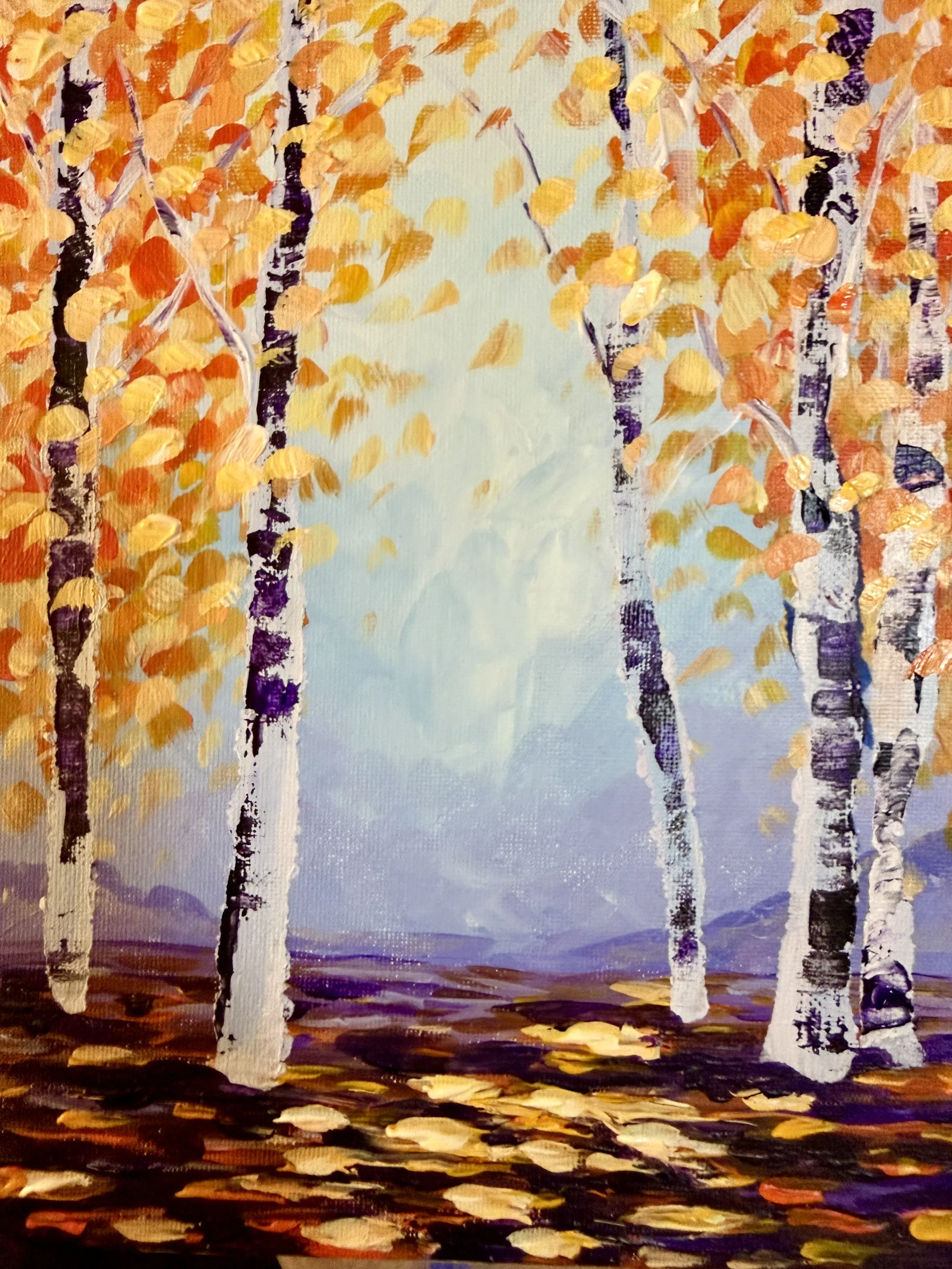 MISTY MOUNTAINS / Acrylic on Canvas / 8x10" / Commissions: $90