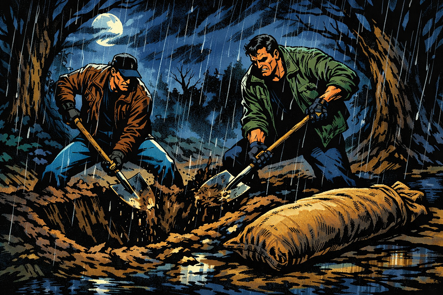 Drei Männer im Wald - Ein einfacher Dialog