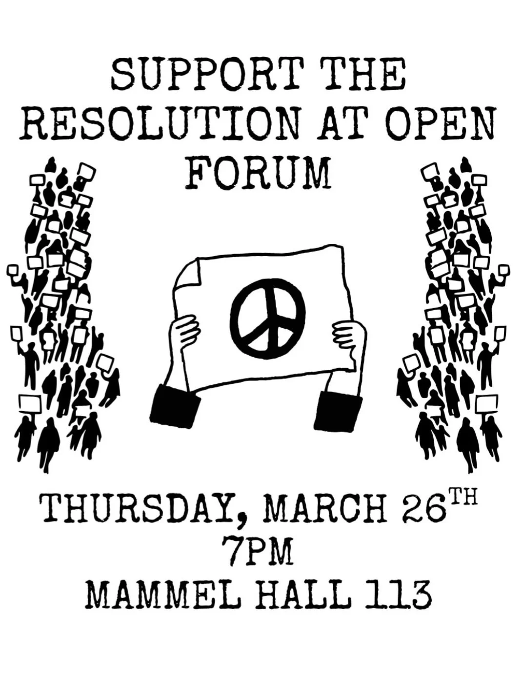 Support the Resolution at Open Forum