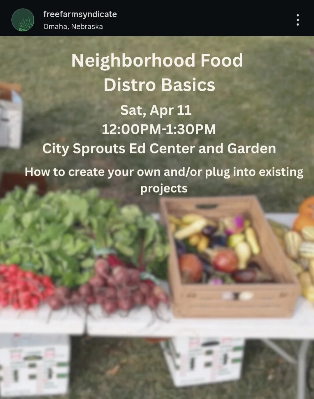 Neighborhood Food Distro Basics