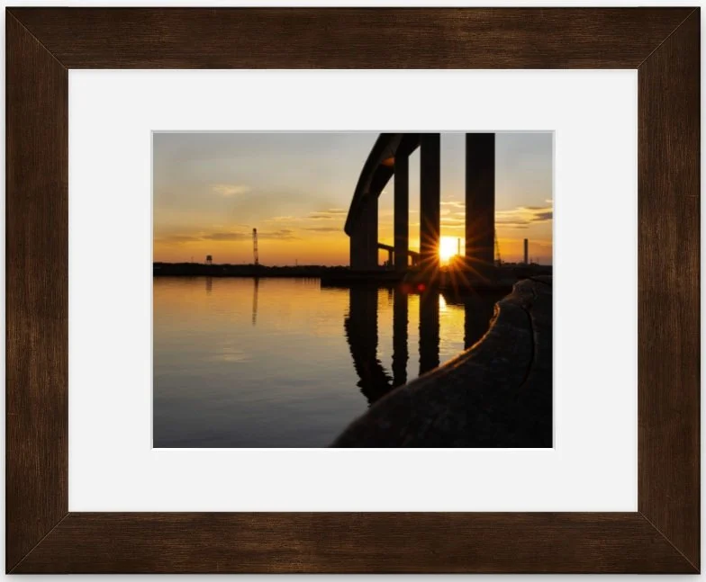 Sunset Bridge 8x10 matted framed.jpg