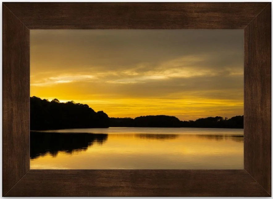 Sunset Lake 8x12 framed br.jpg
