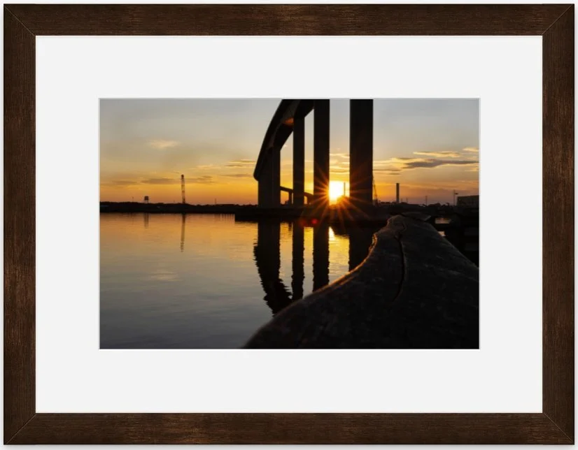 Sunset Bridge 8x12 matted framed.jpg