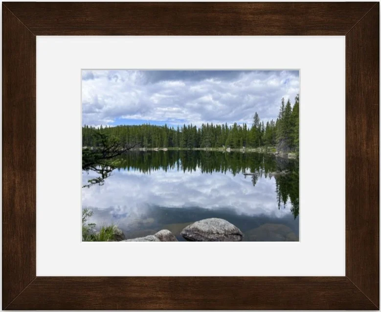 mountain lake 8x10 matted framed.jpg