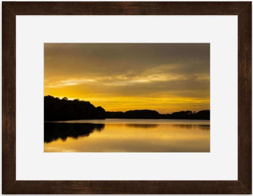 Sunset Lake 8x12 matted framed br.jpg