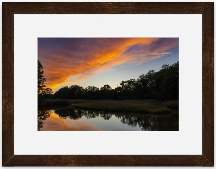 Sunset Reflections 8x12 matted framed.jpg