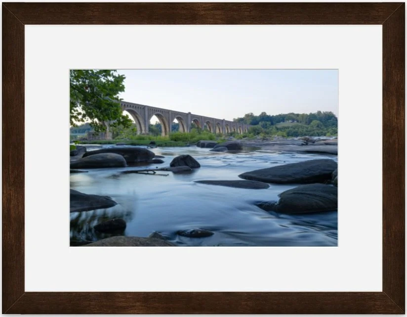 River flows 8x12 matted framed.jpg