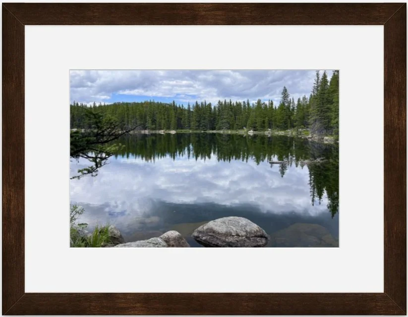mountain lake 8x12 matted framed.jpg