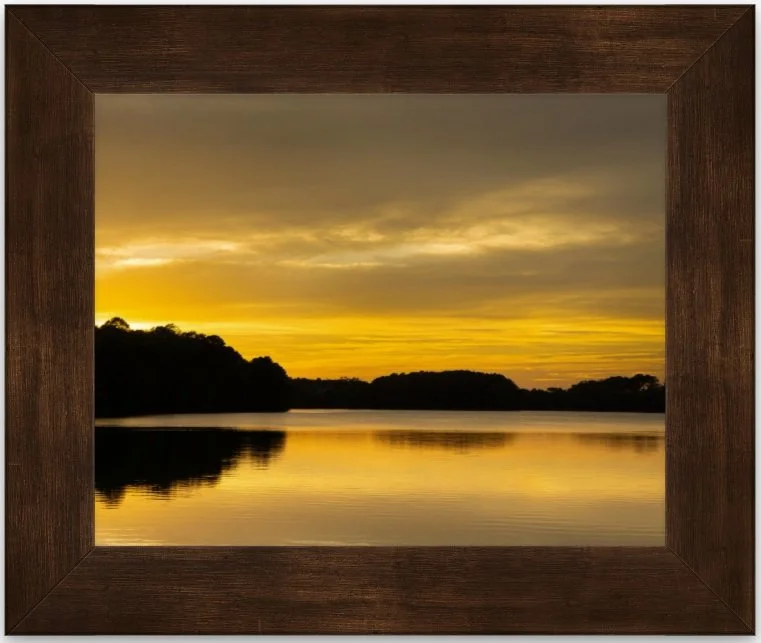 Sunset Lake 8x10 framed br.jpg