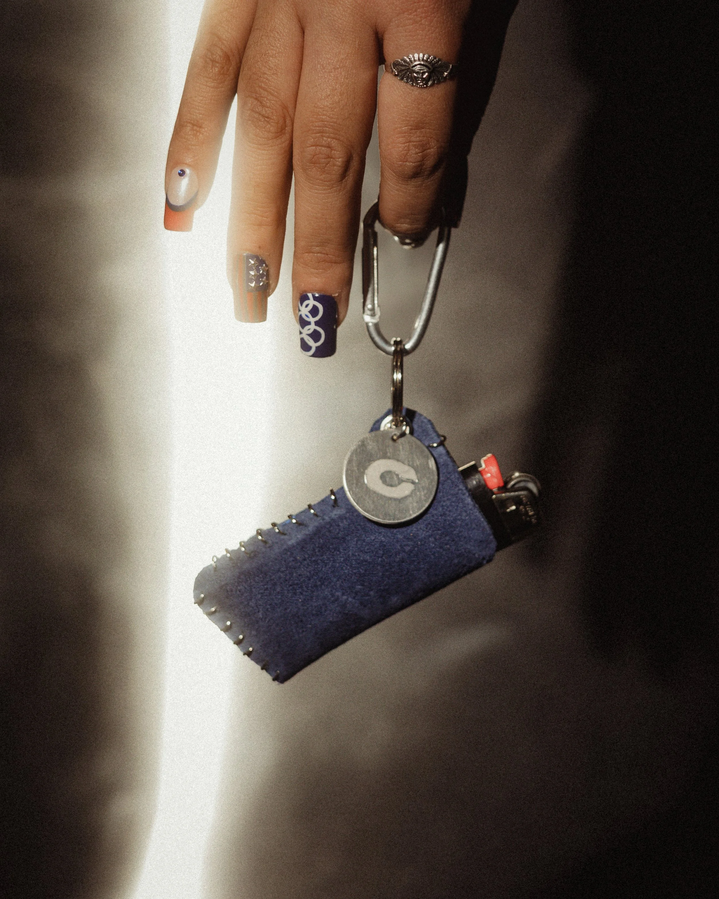 Little leather holder key chain .JPG