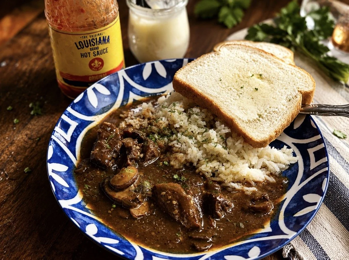 Beef Tips with Rice