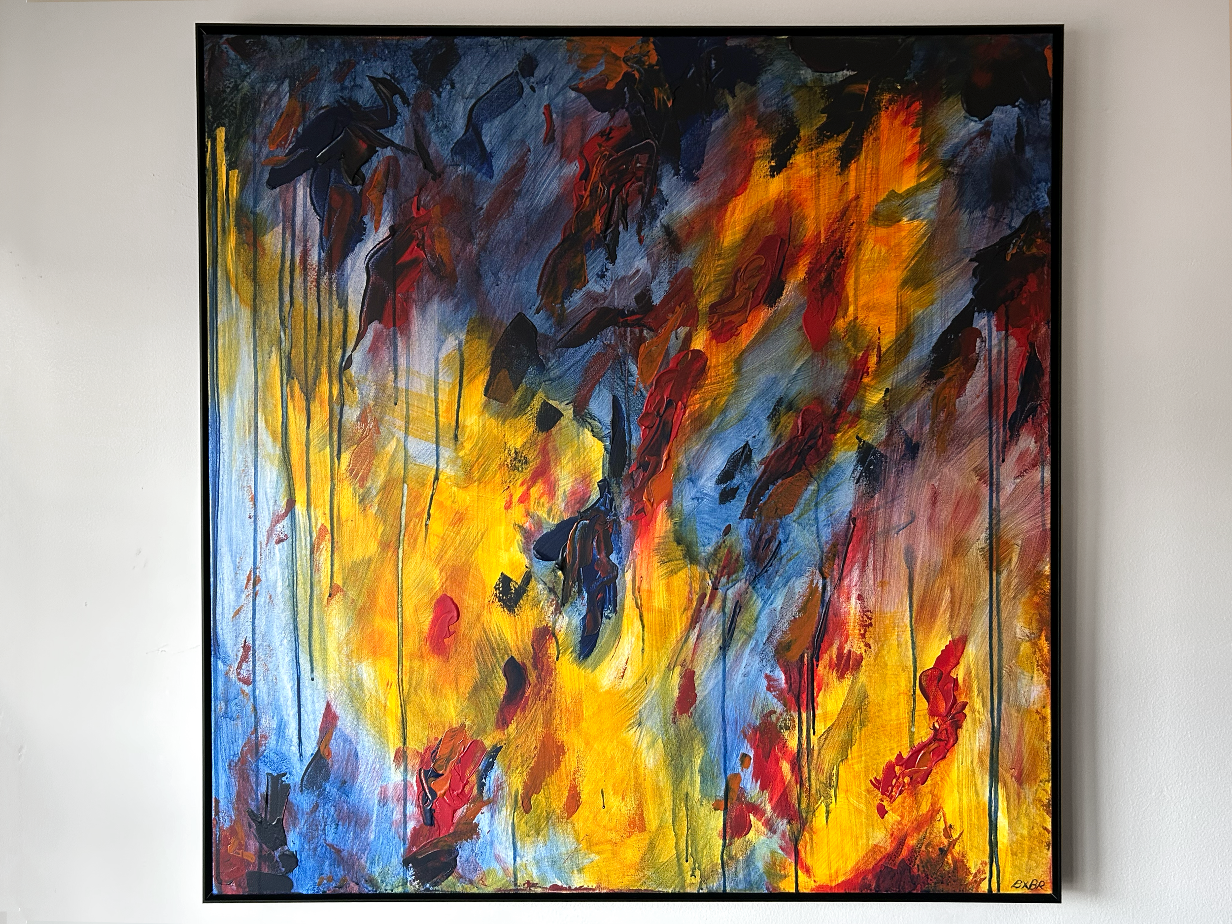 "Storm Outside the Foggy Glass" – Acrylic painting on stretched canvas – 36in x 36in – $5000