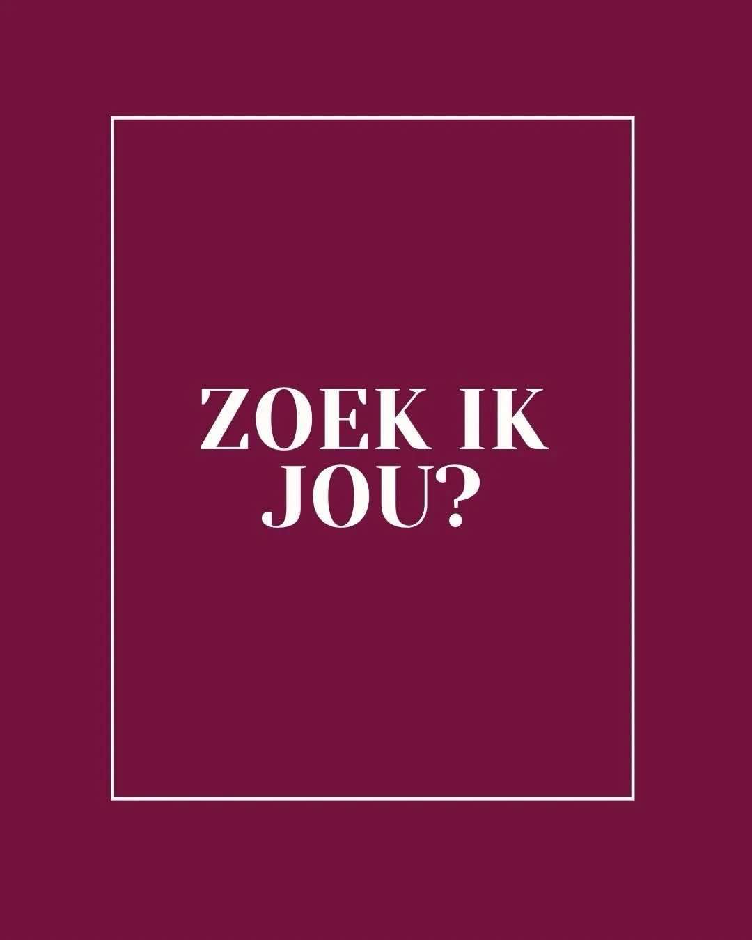 Ben ik op zoek naar jou? 

Ik ben ben op zoek naar een vrouwelijke ondernemer die: 
💜 er klaar voor is om uit te stralen waar ze voor staat
💜 haar personal brand goed wil neer zetten
💜 beelden nodig hebben die professioneel &eacute;n persoonlijk v