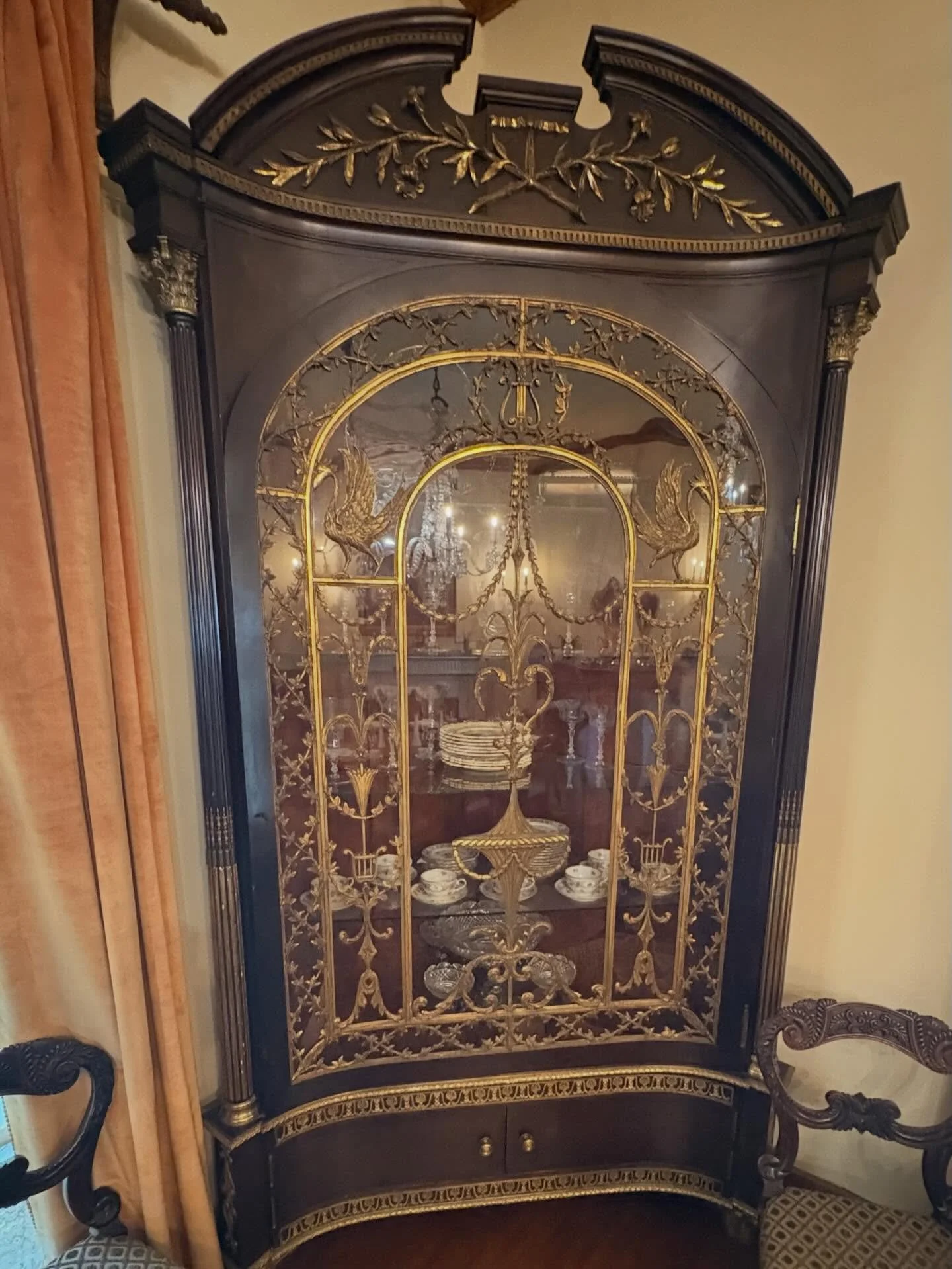 Federal Style French Corner Cabinet