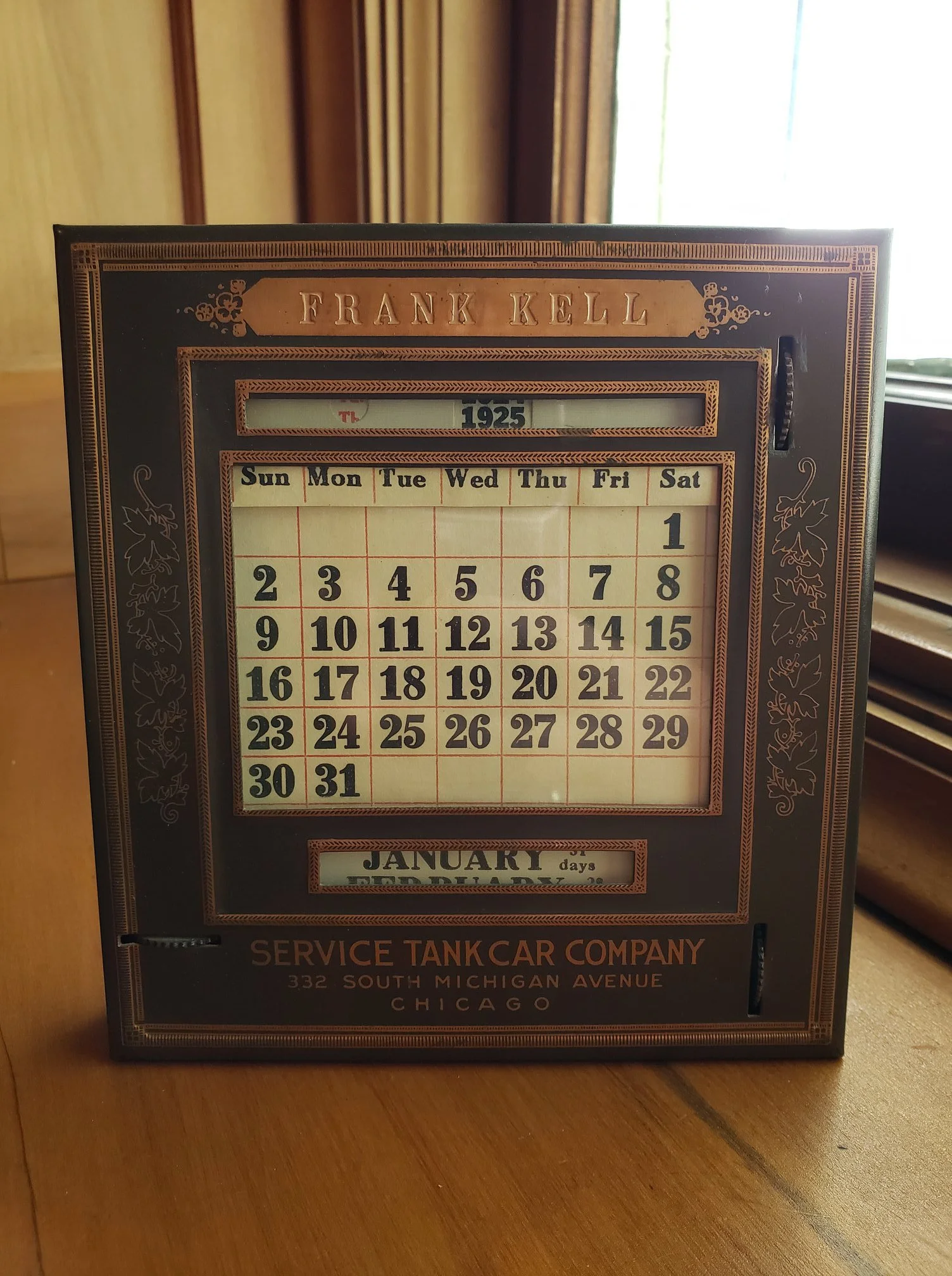 Mr. Kell's Desk Calendar