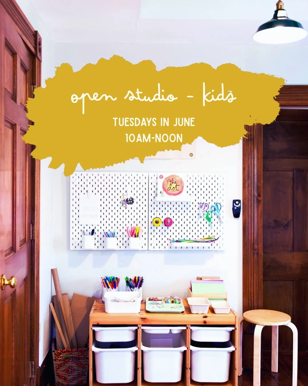 New this month for your creative kids!

Open Studio drops every Tuesday in June starting June 9 &mdash; two hours of unstructured making time in the studio. No agenda, just materials and space to create. Drop-off for ages 7+, parents welcome to stay 