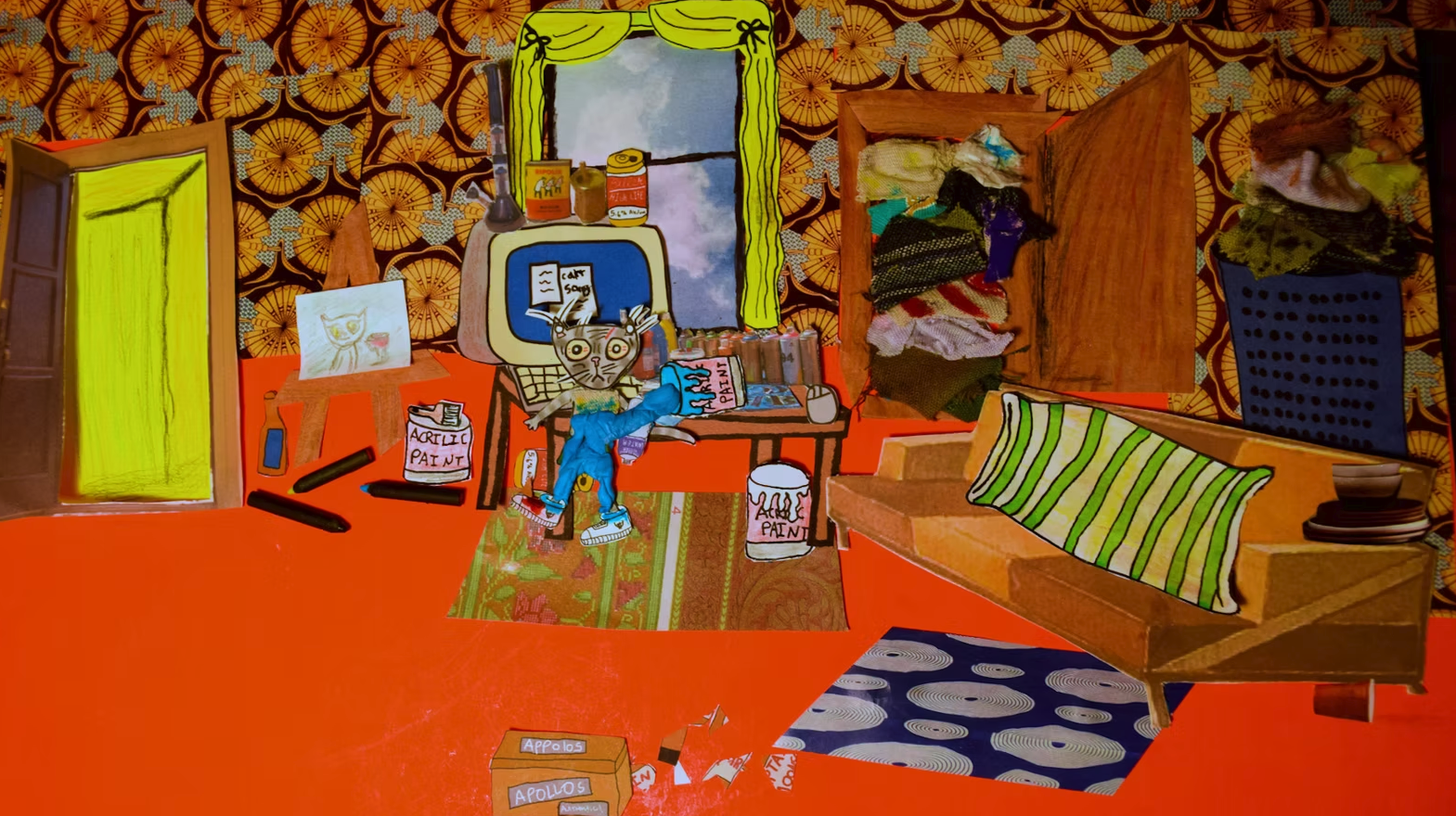 Trash Cats - Animated Series Episode 2
Fang's Room - stop-motion animation set build