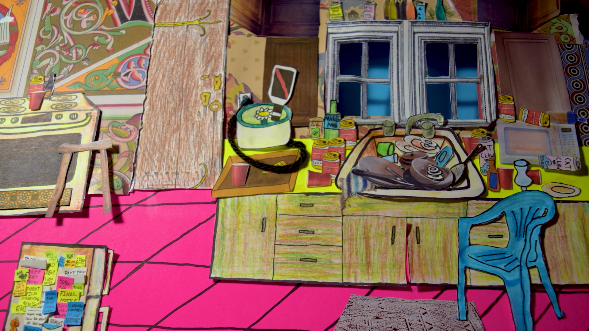 Trash Cats - animated series pilot
Kitchen - stop-motion animation set build