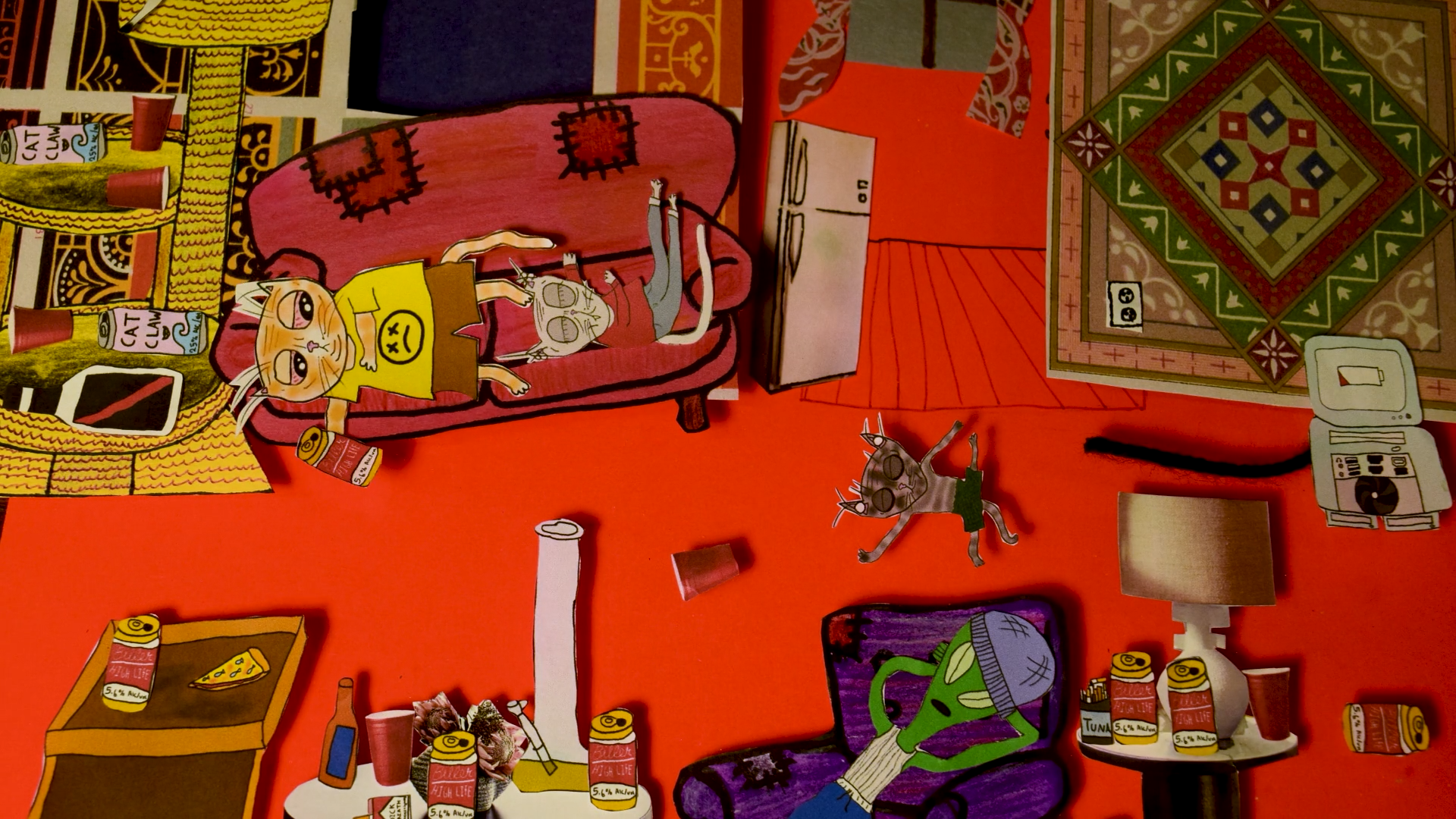 Trash Cats - animated series pilot
Living Room - stop-motion animation set build