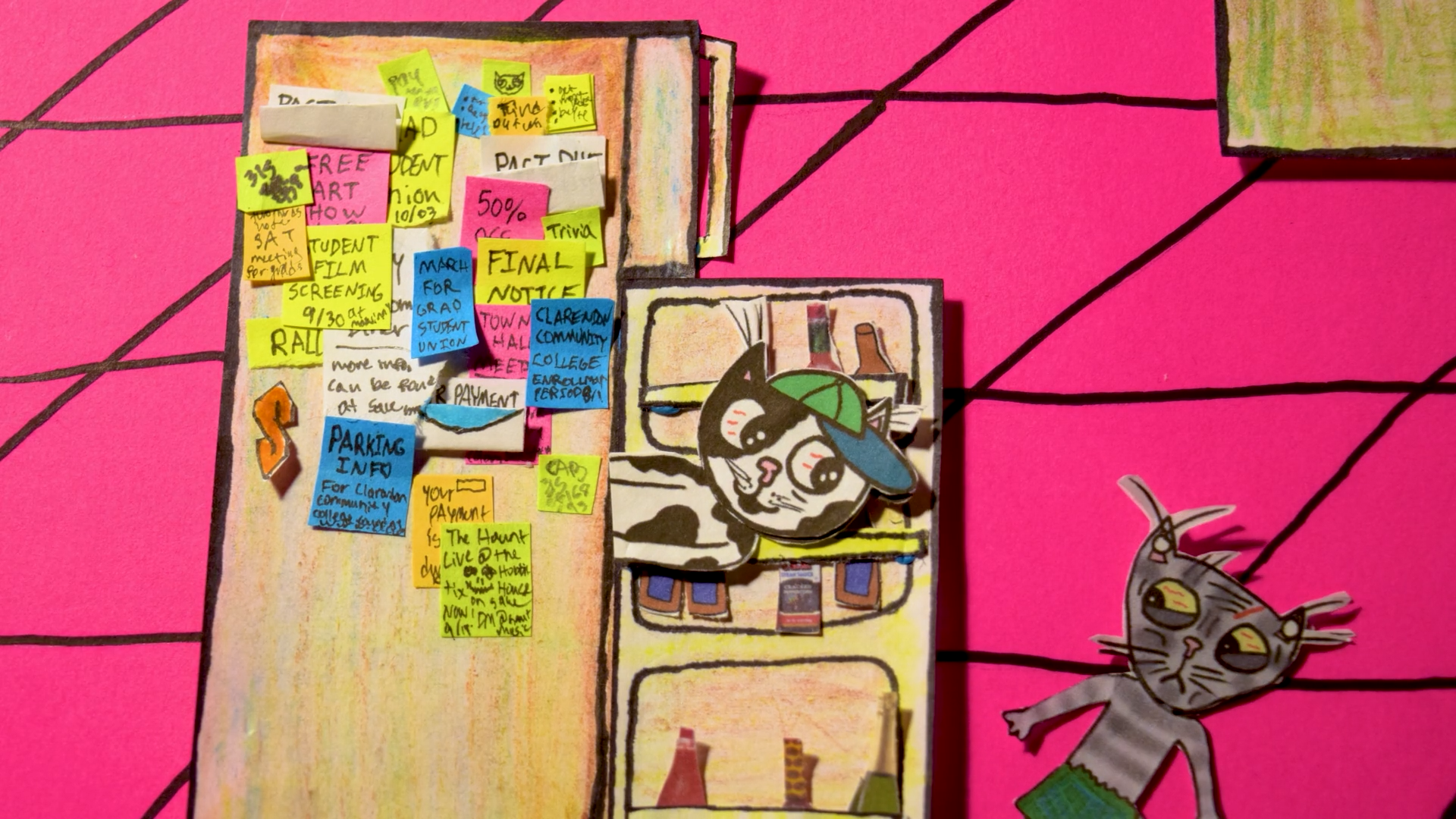 Trash Cats - animated series pilot
Kitchen - stop-motion animation set build