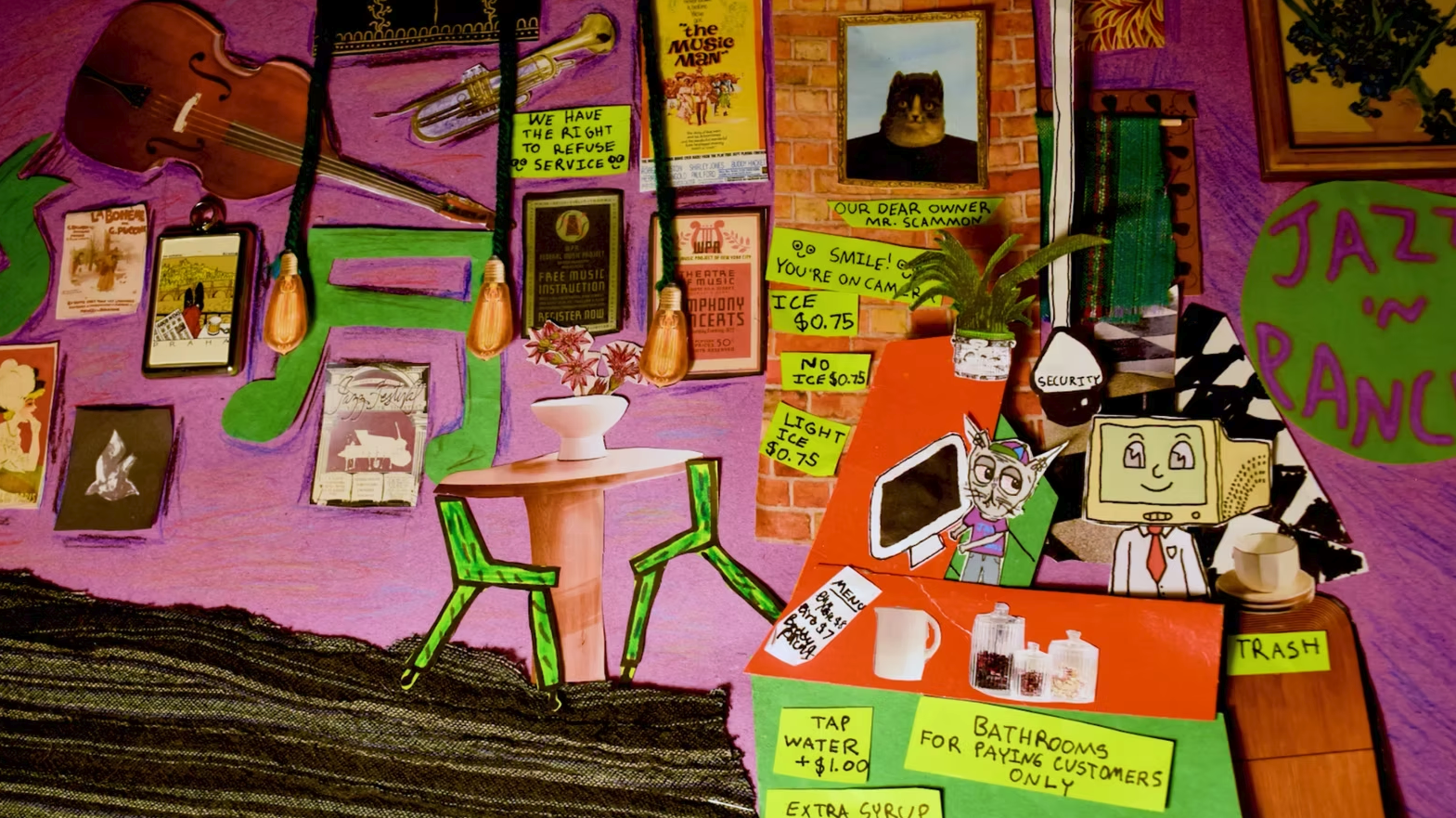 Trash Cats - Animated Series Episode 4
Jazz 'n Pancakes Restaurant interior - stop-motion animation set build