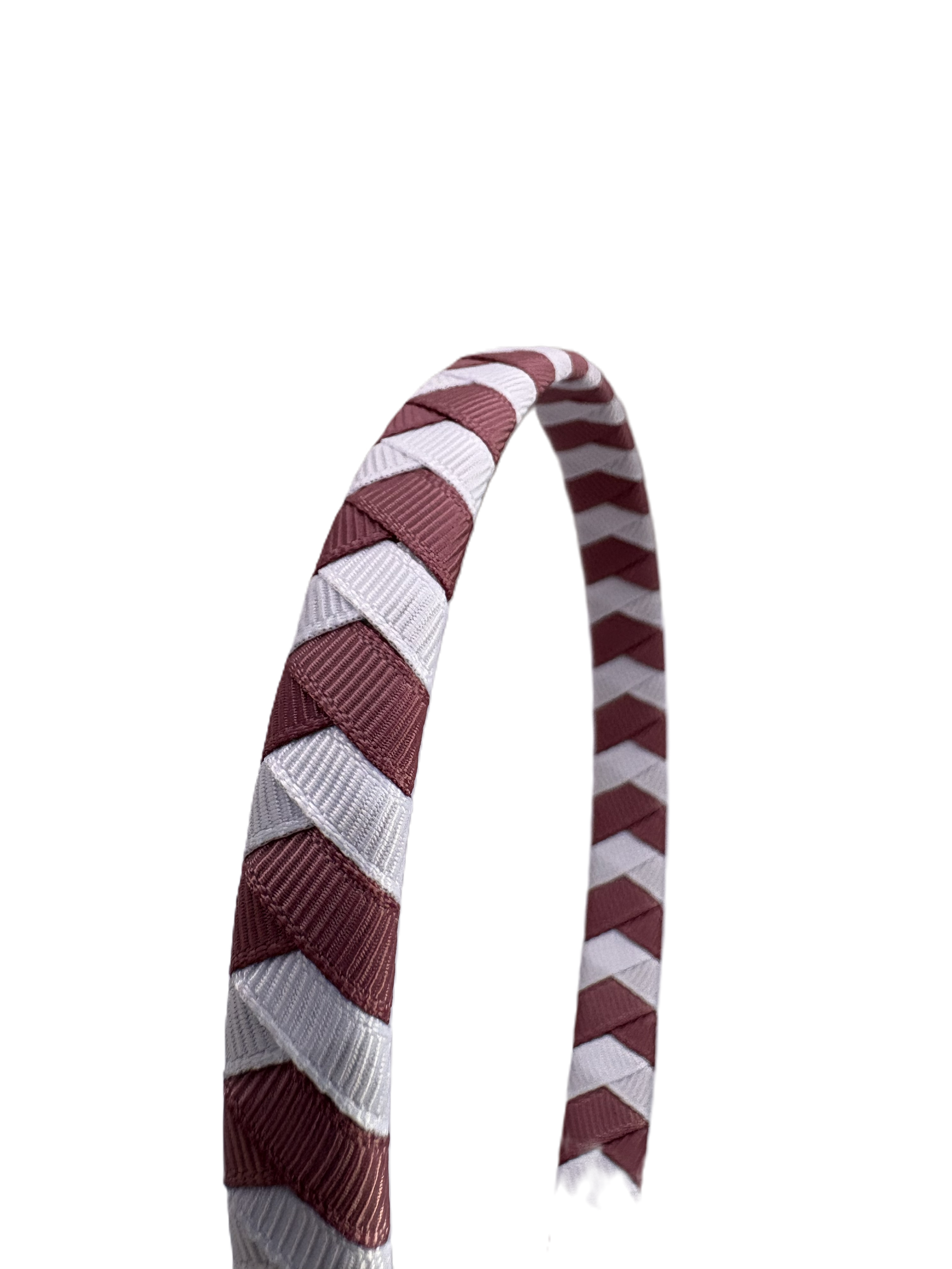 Pink & White Chevron Pattern Headband