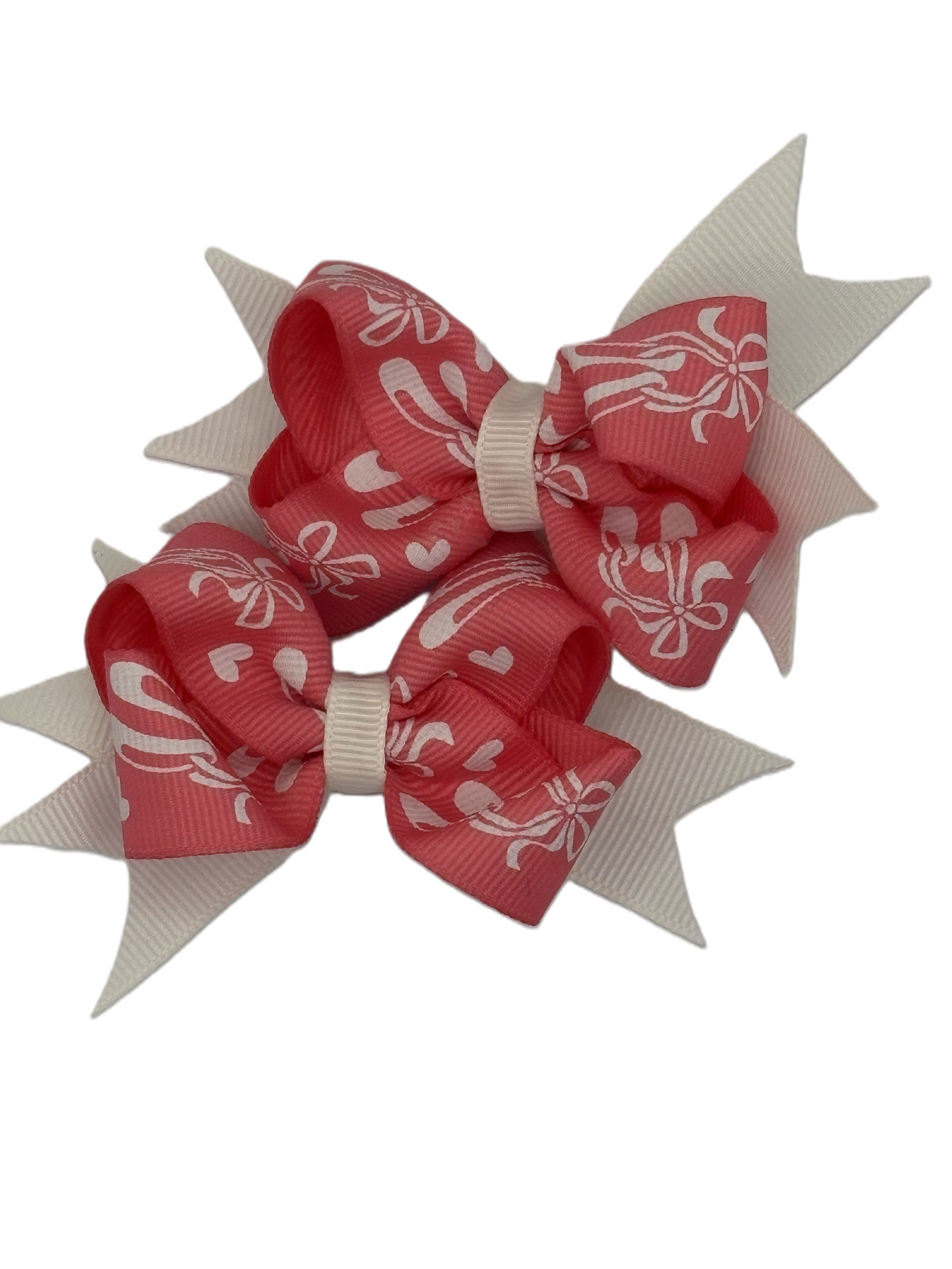 Enchanting Floral Pink Hair Bows