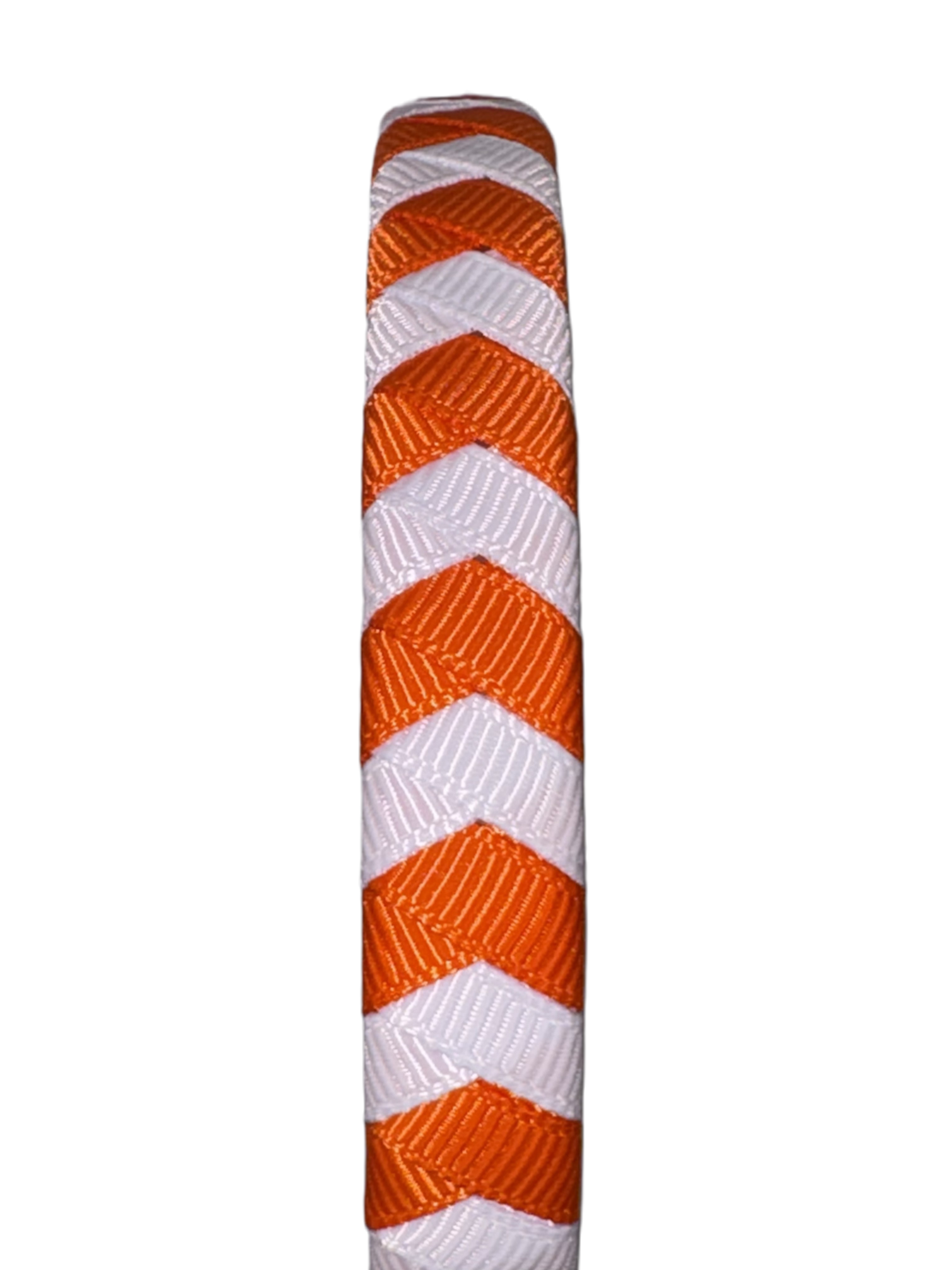 Orange & White Chevron Headband